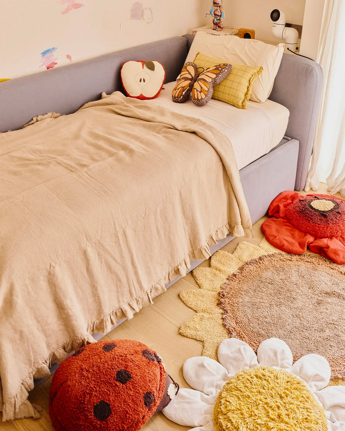 Cuscino da terra in cotone Ladybug Maria