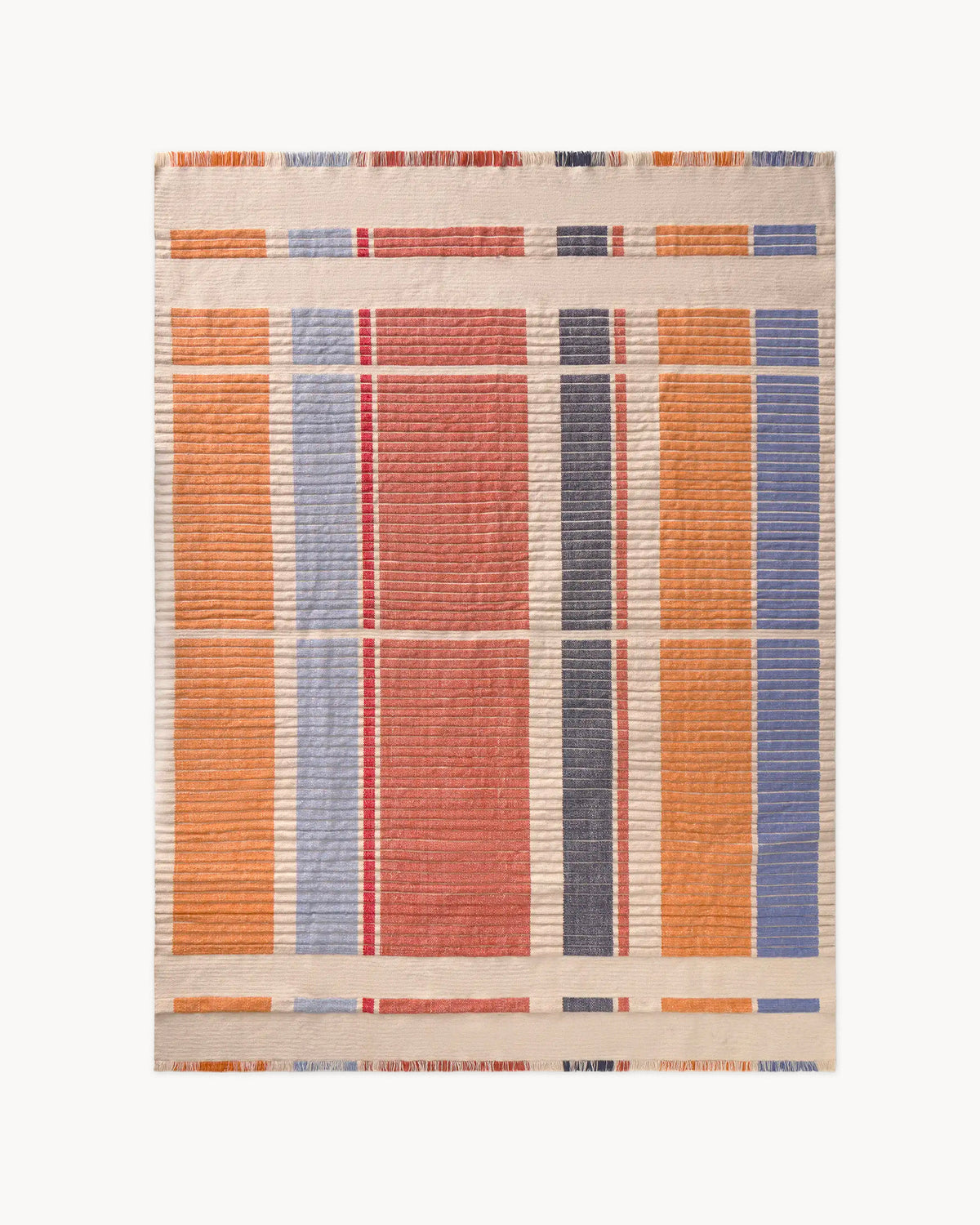 Tappeto in lana e cotone Handloom Columns