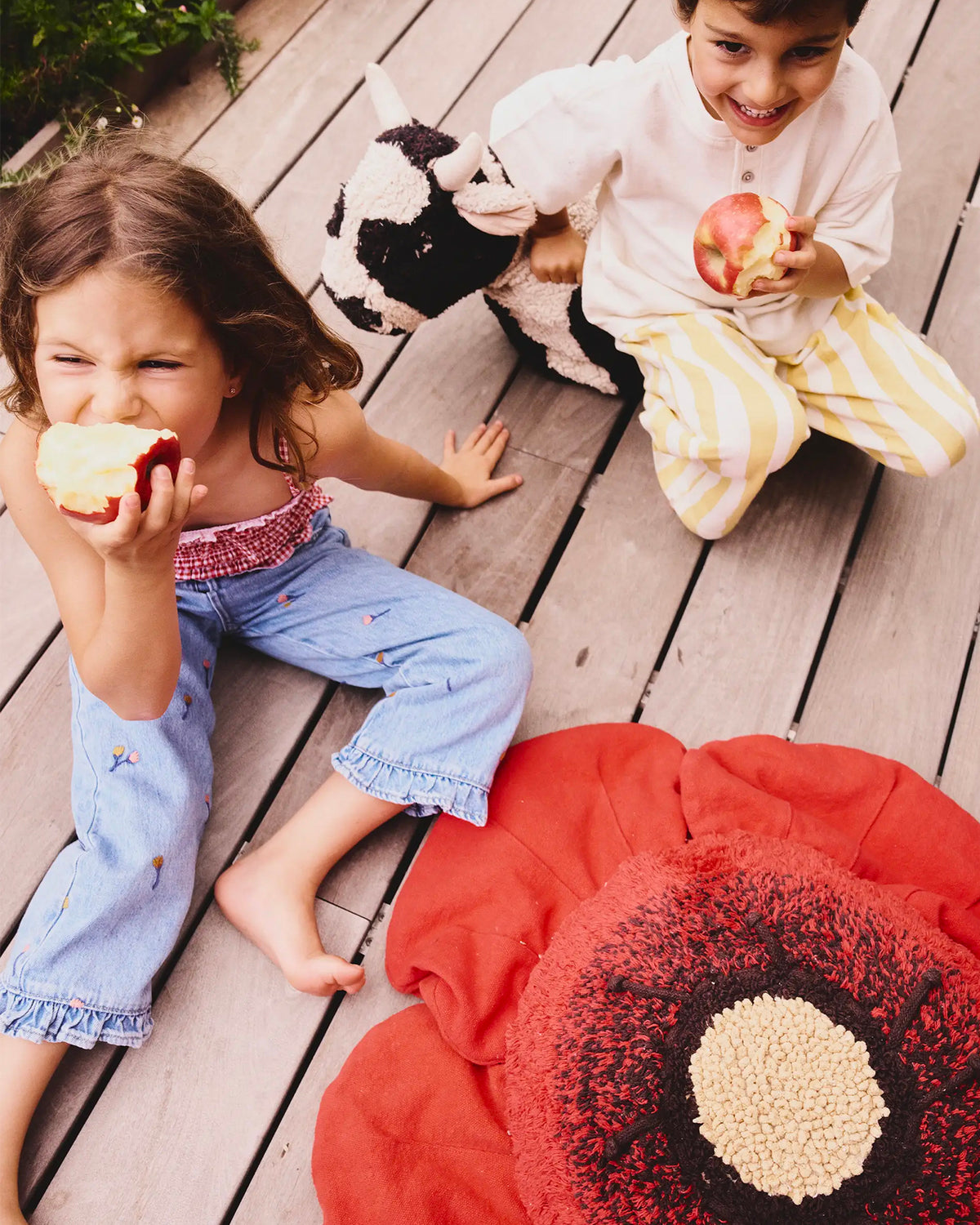 Pouf in cotone realizzato a mano Lola