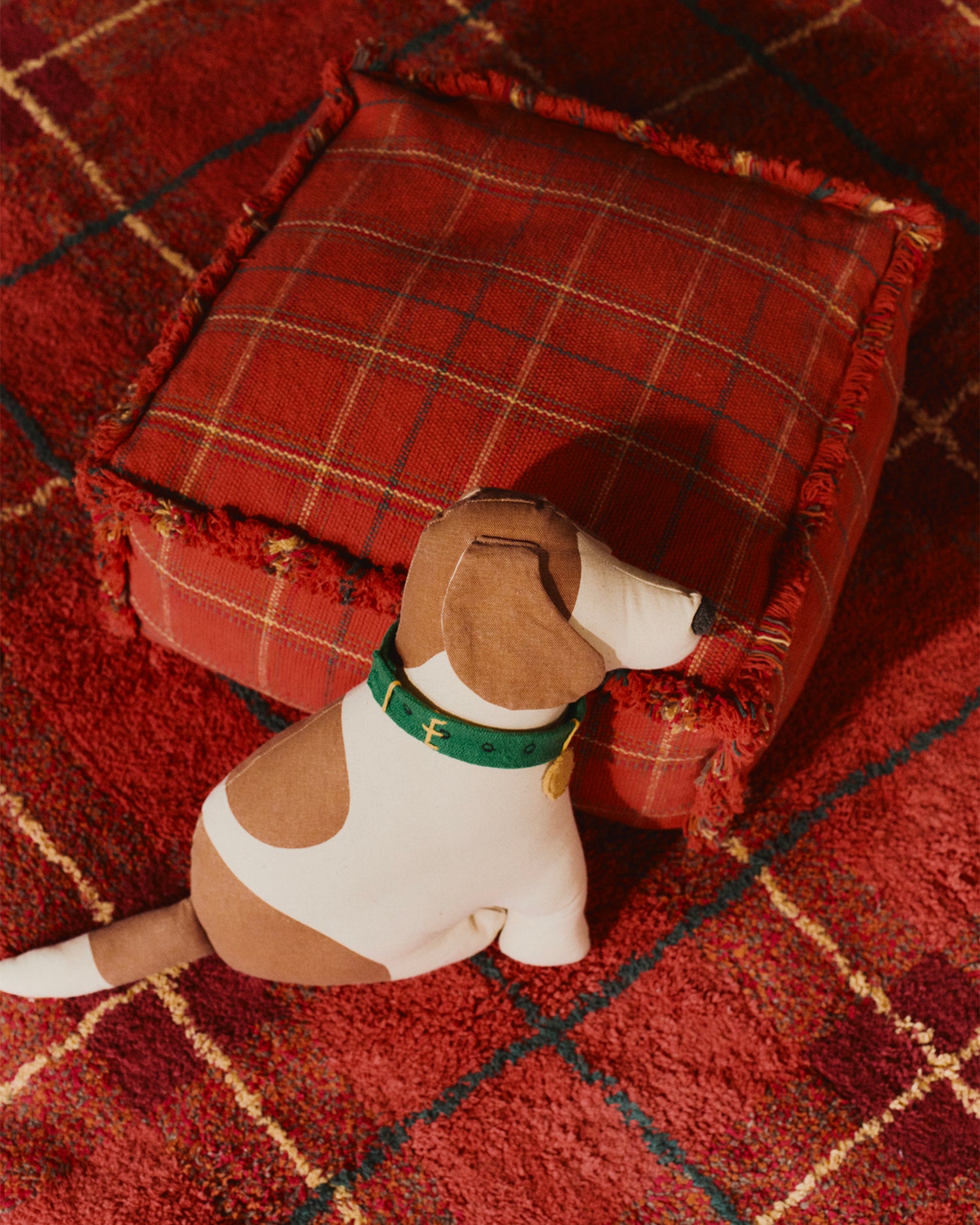 Pouf in cotone realizzato a mano Handloom