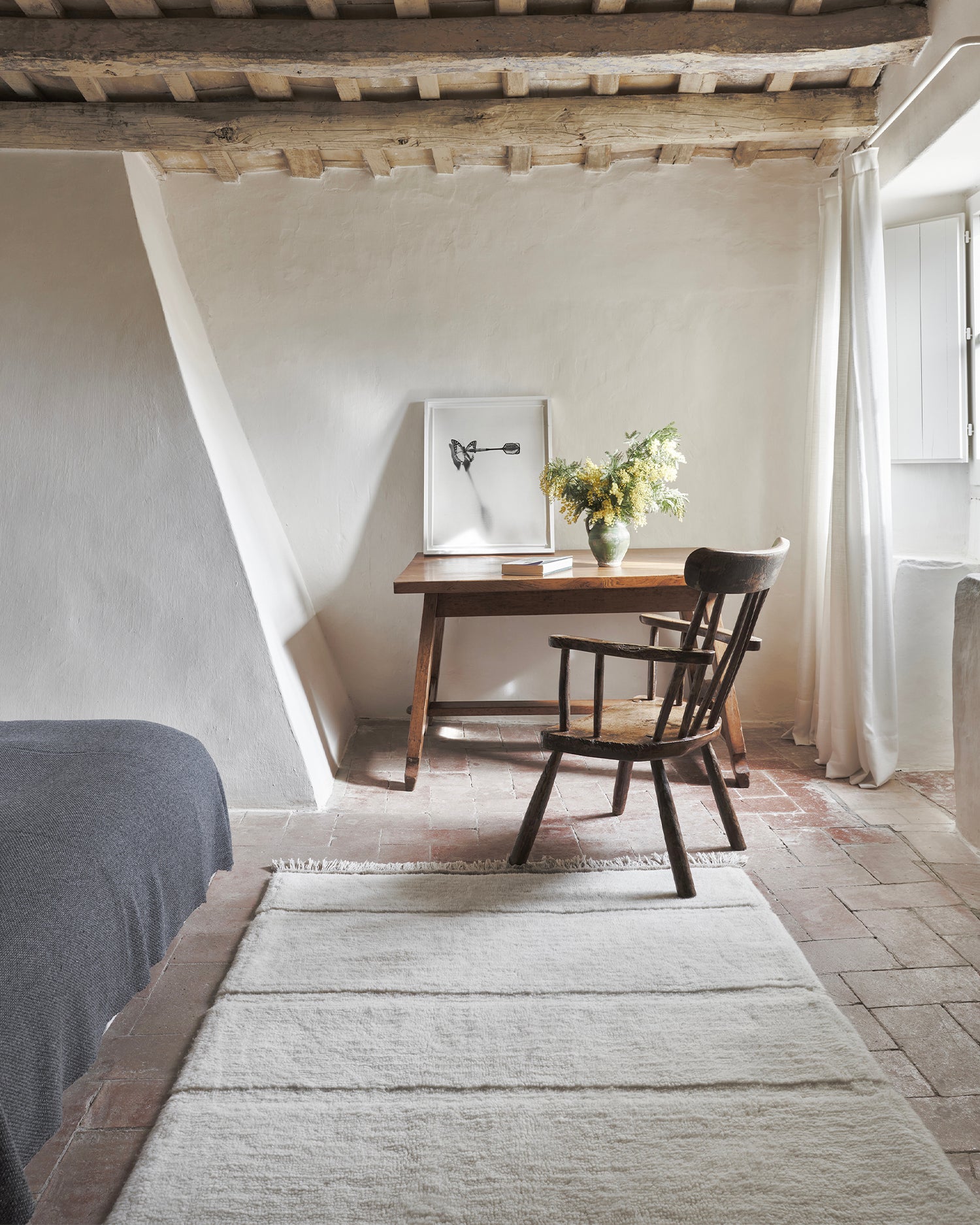 Tappeto lavabile in lana realizzato a mano Steppe