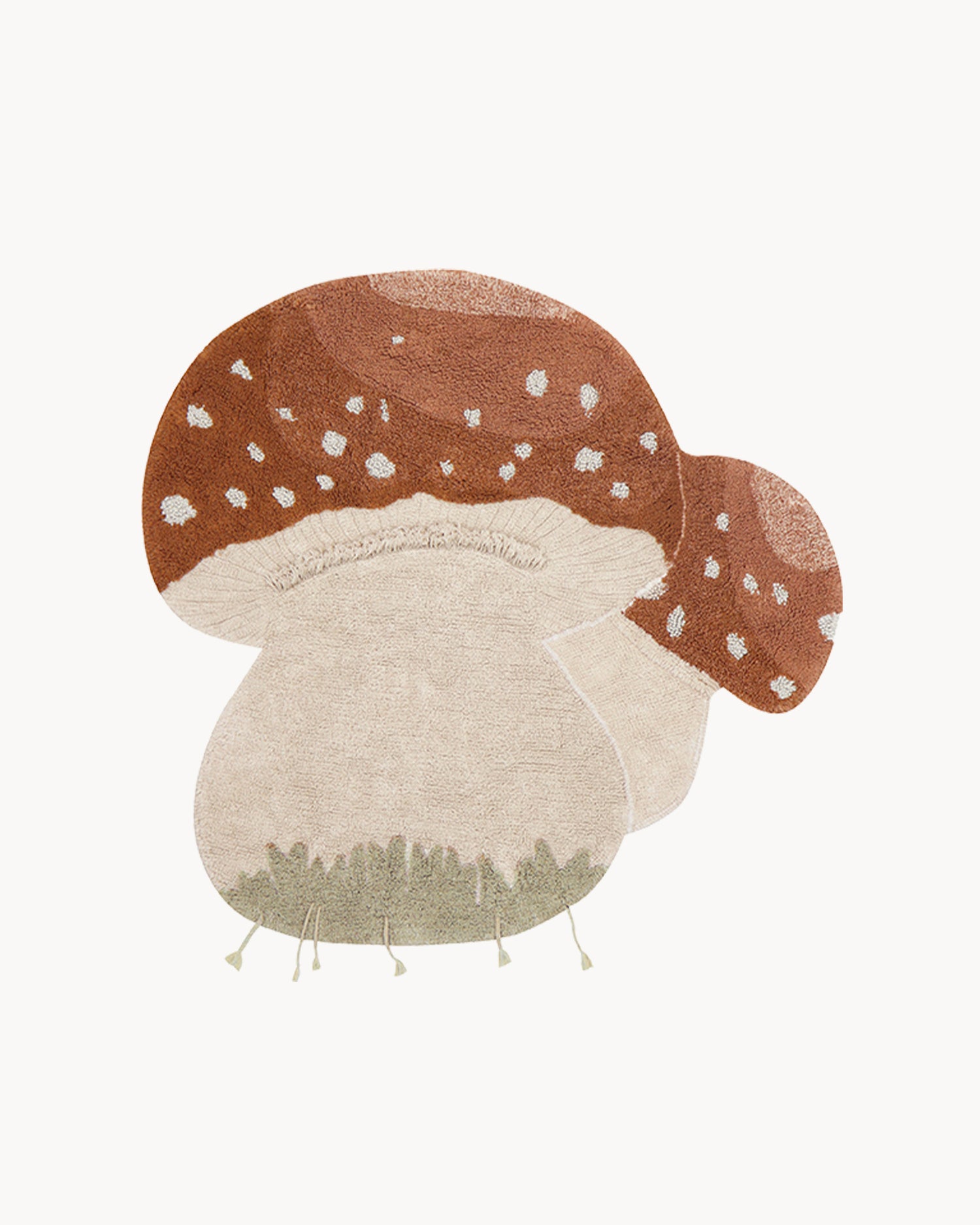 Tappeto lavabile in cotone realizzato a mano Boletus