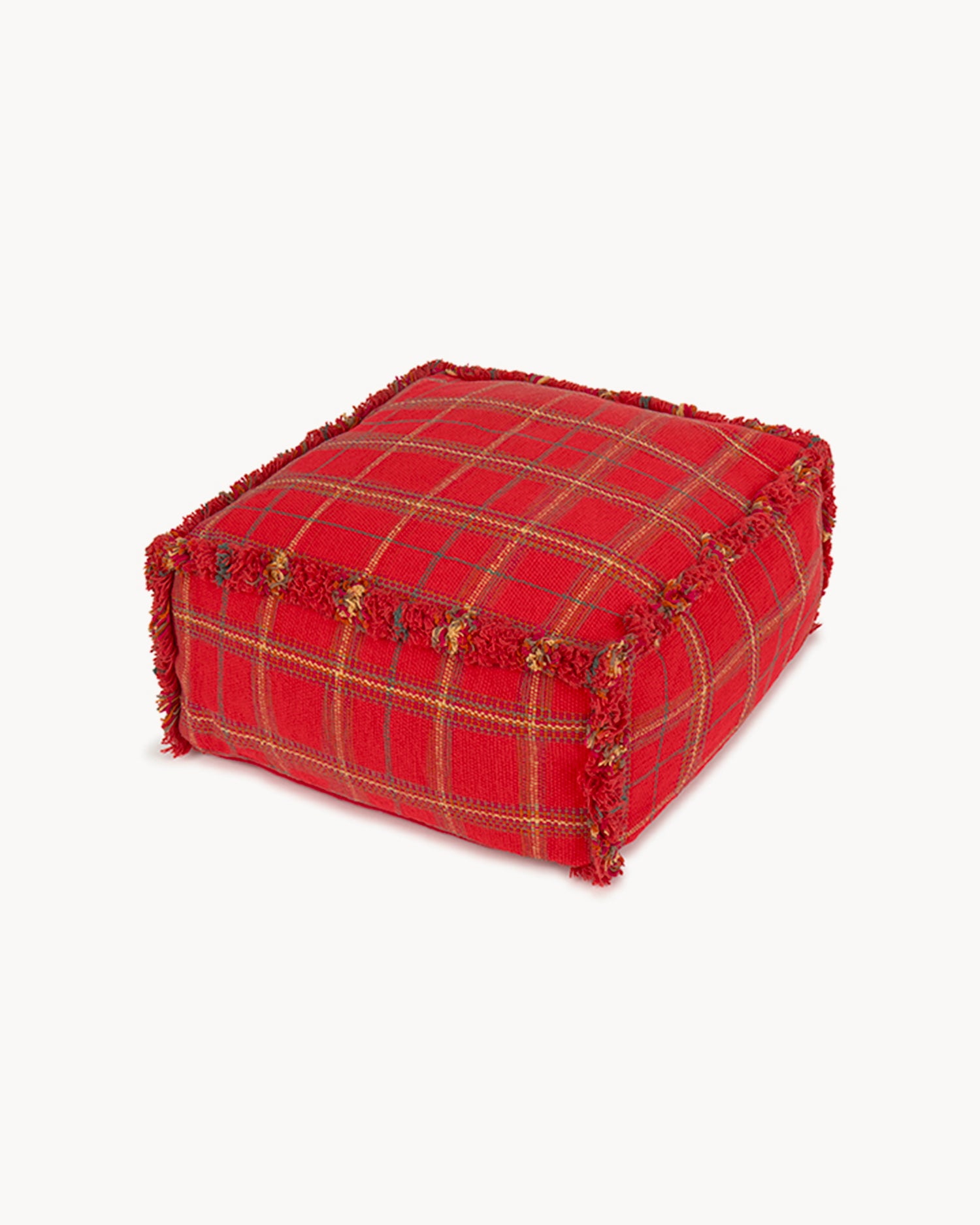 Pouf in cotone realizzato a mano Handloom