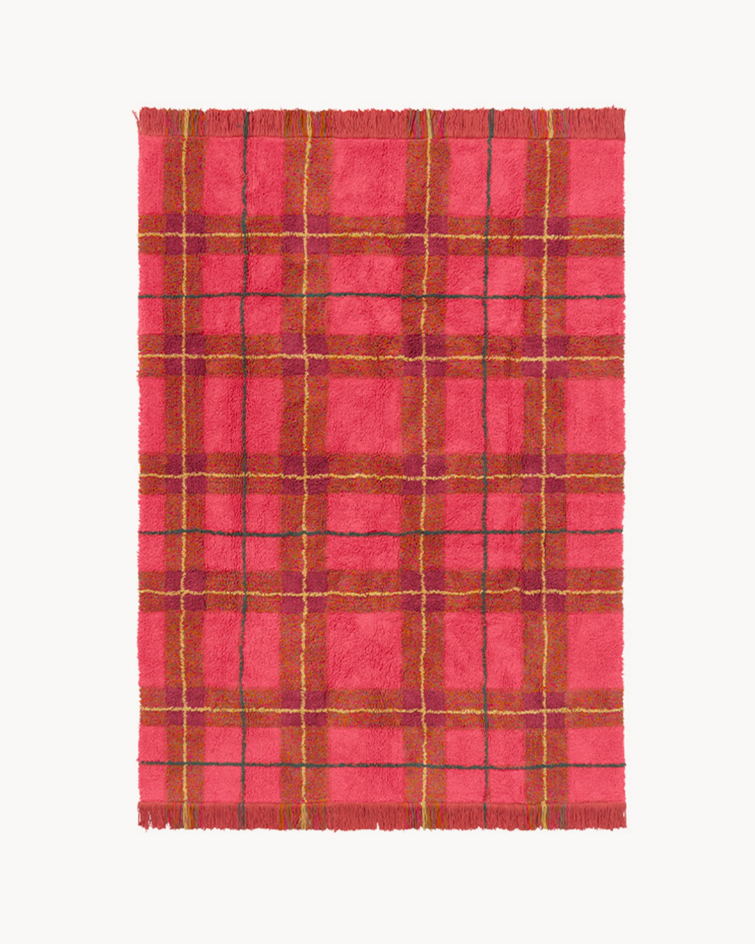 Tappeto lavabile in cotone realizzato a mano Tartan