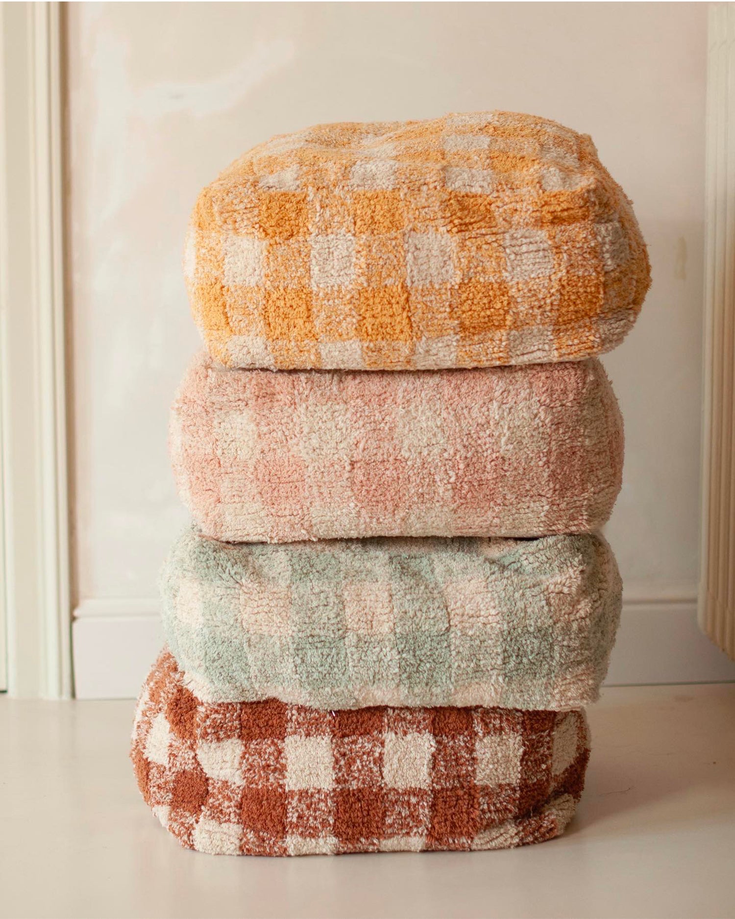 Pouf per bambini in cotone Vichy