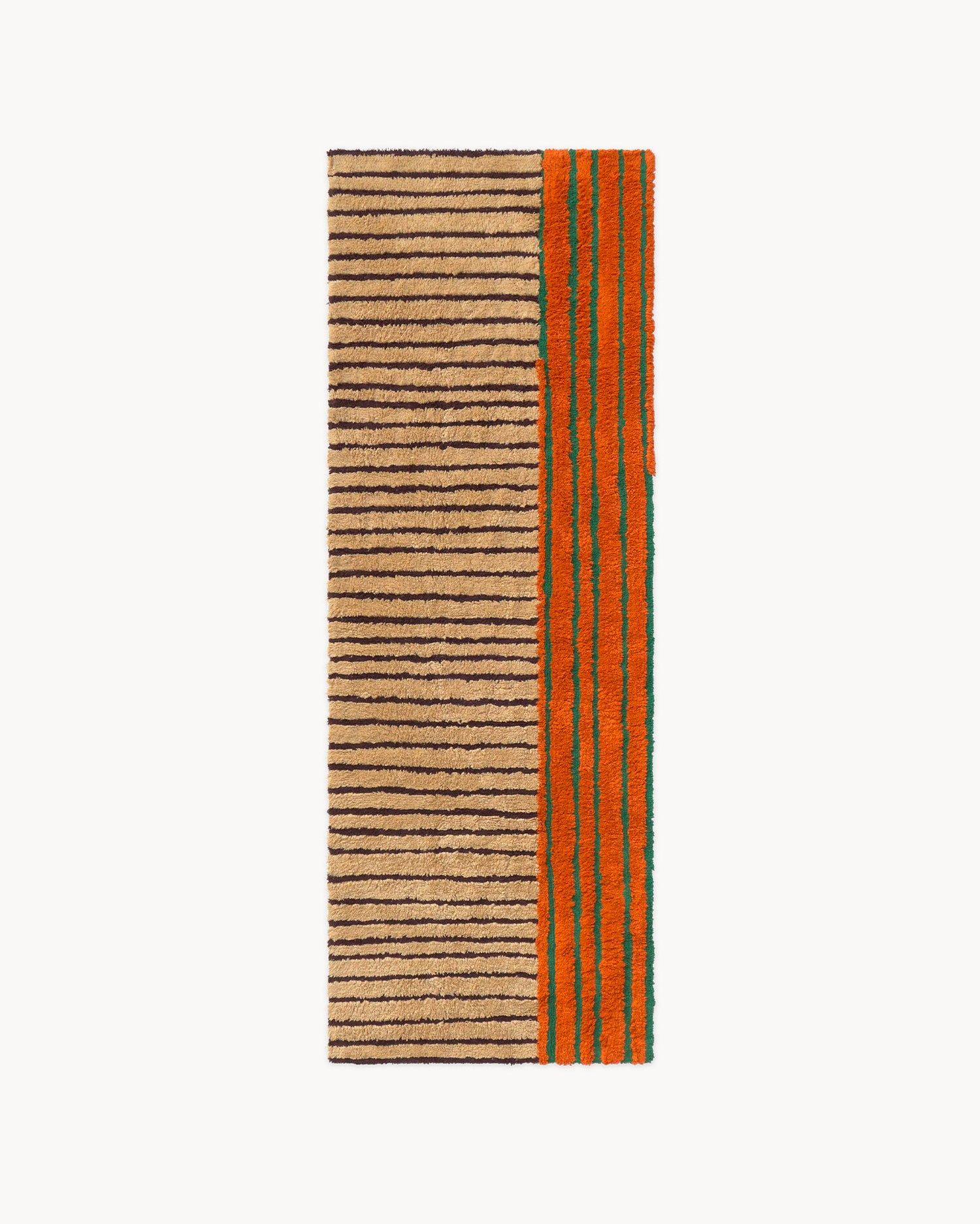 Runner lavabile in cotone realizzato a mano Color on
