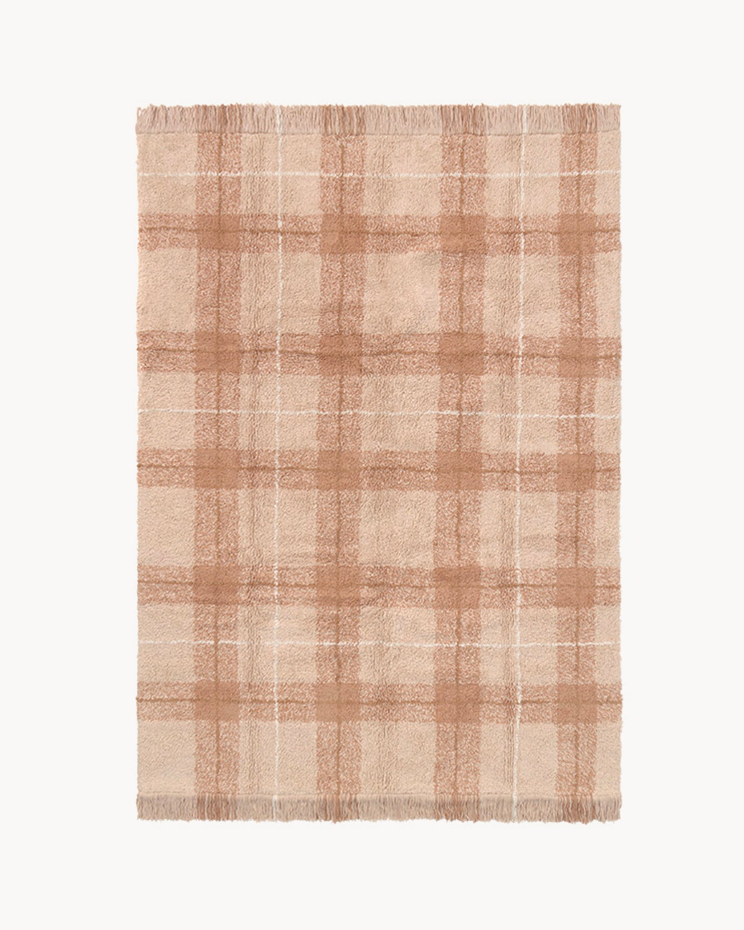 Tappeto lavabile in cotone realizzato a mano Tartan