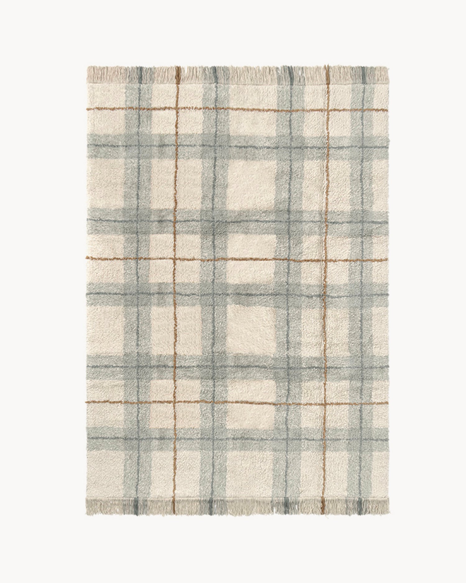 Tappeto lavabile in cotone realizzato a mano Tartan