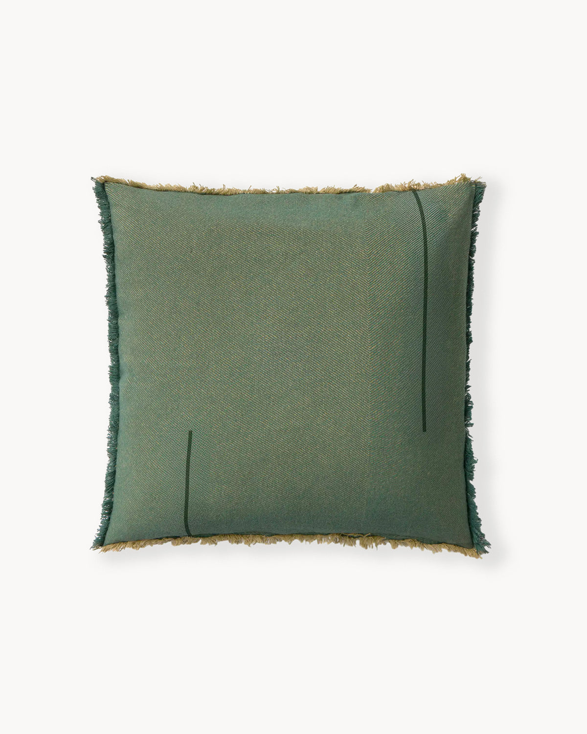 Cuscino quadrato in cotone a righe verticali Silent Geometry