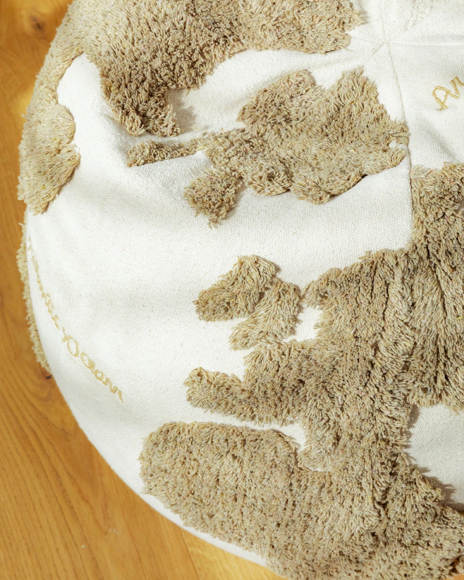 Pouf in cotone per bambini World Map