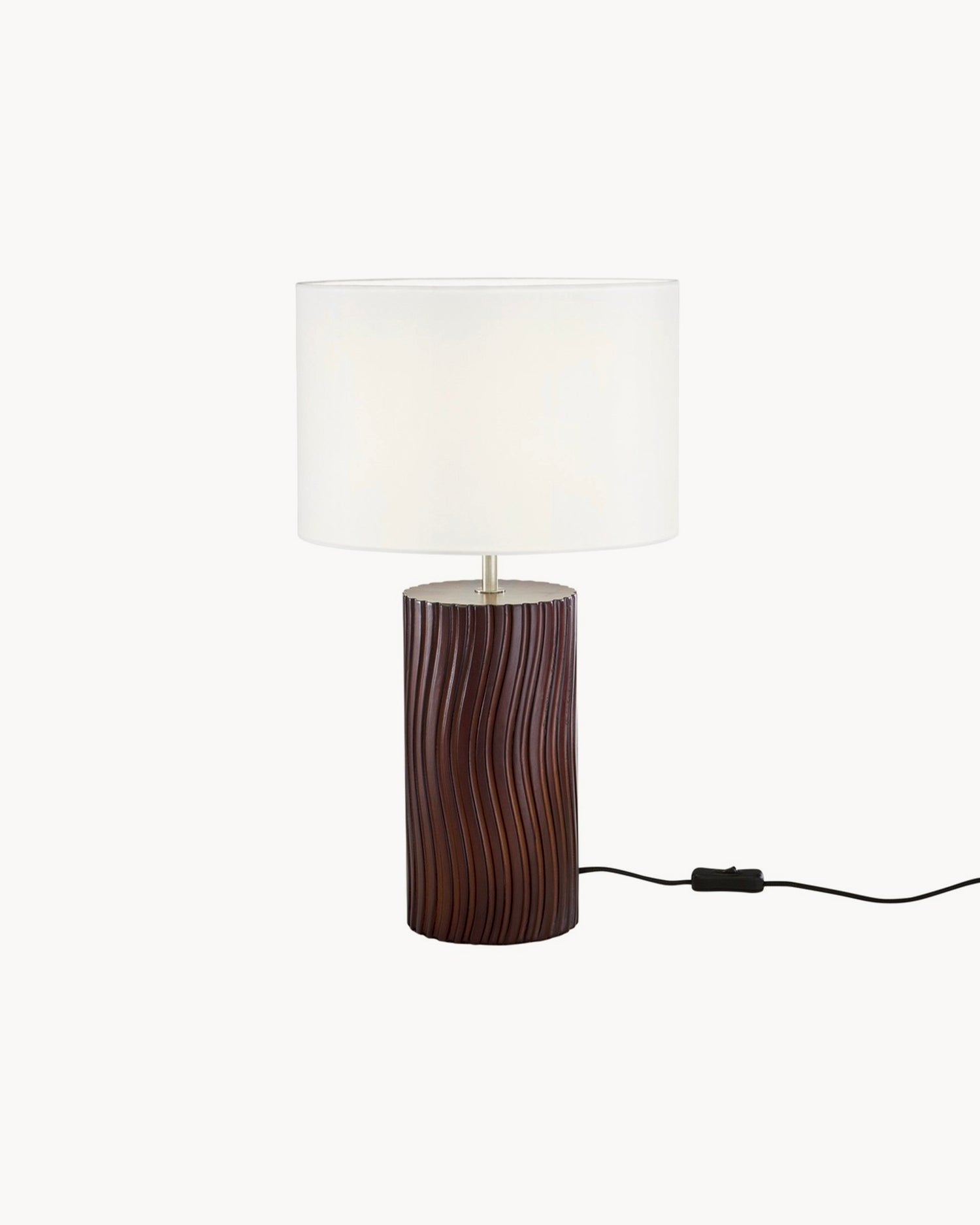 Lampada da tavolo con base in rovere scuro Woodlog