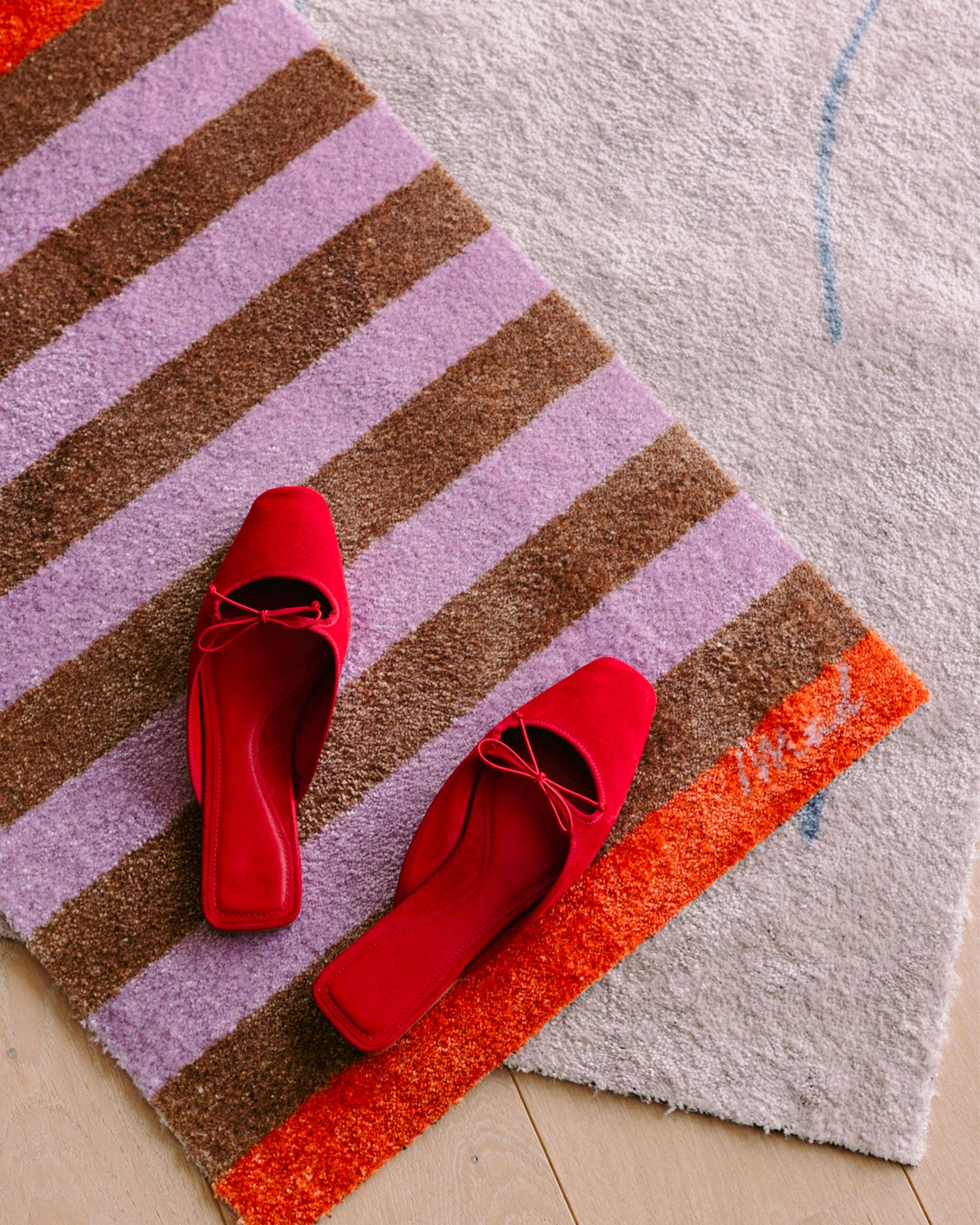 Tappeto lavabile a righe Dario