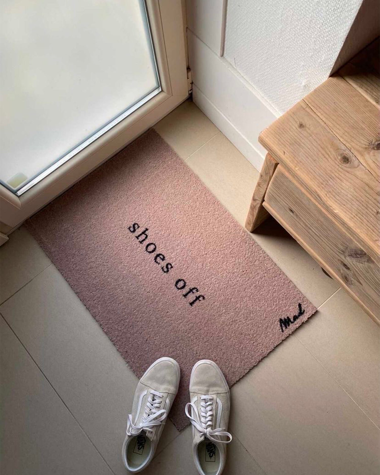 Zerbino lavabile con scritta "Shoes off" Anouk