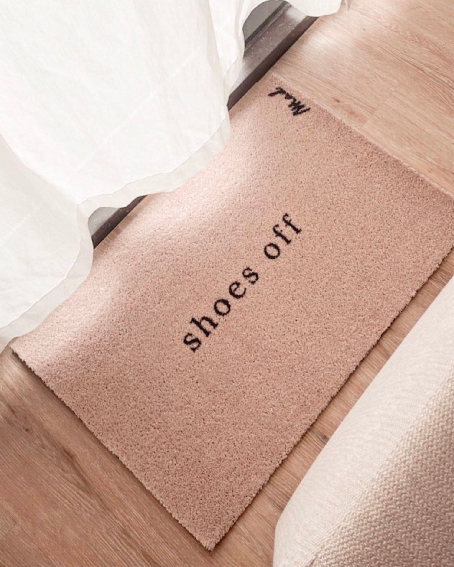 Zerbino lavabile con scritta "Shoes off" Anouk