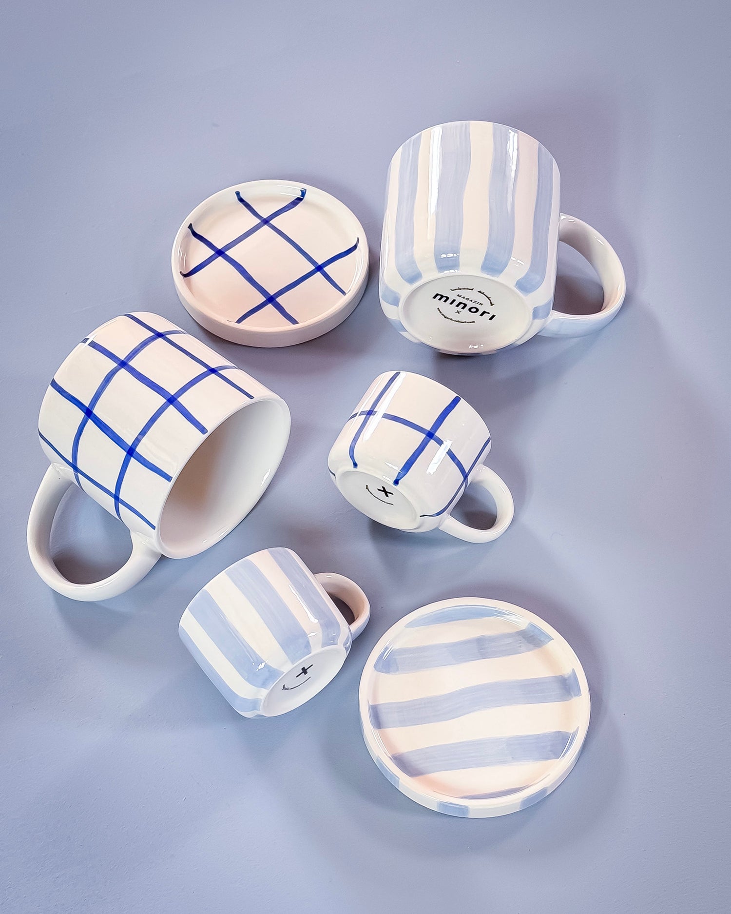 Set 2 tazzine da caffè in ceramica dipinta a mano Magazin Minori