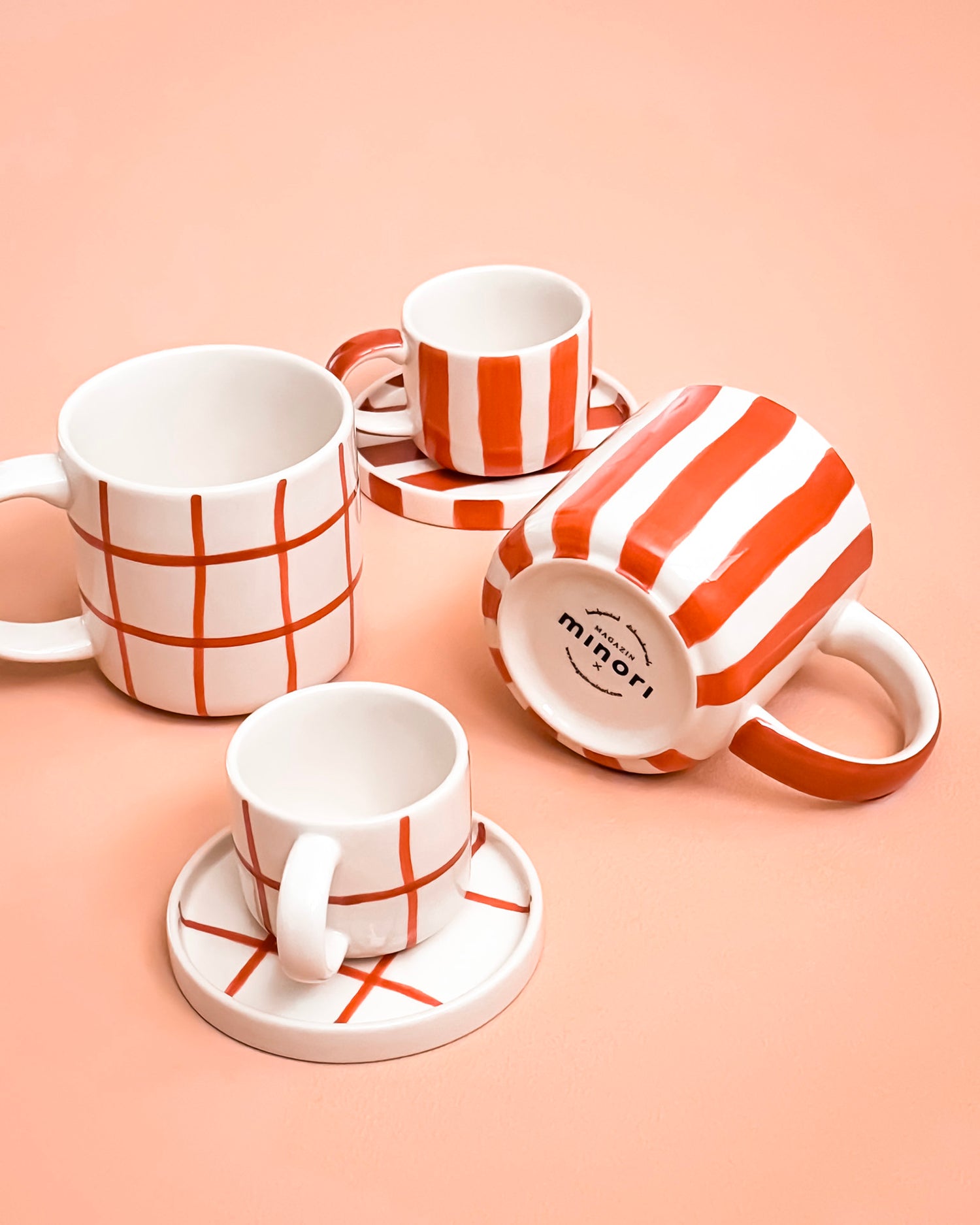 Set 2 tazzine da caffè in ceramica dipinta a mano Magazin Minori