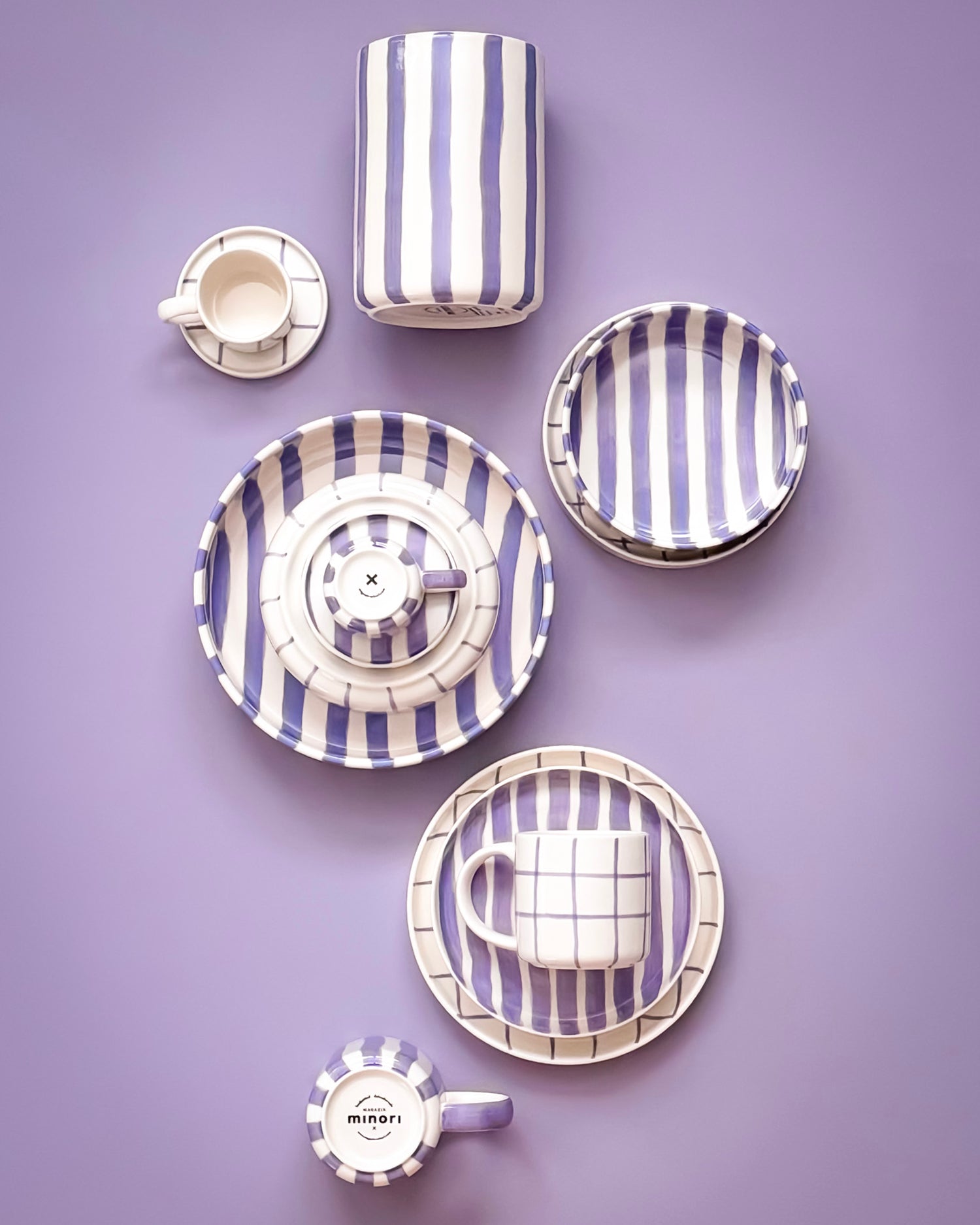 Set 2 tazzine da caffè in ceramica dipinta a mano Magazin Minori