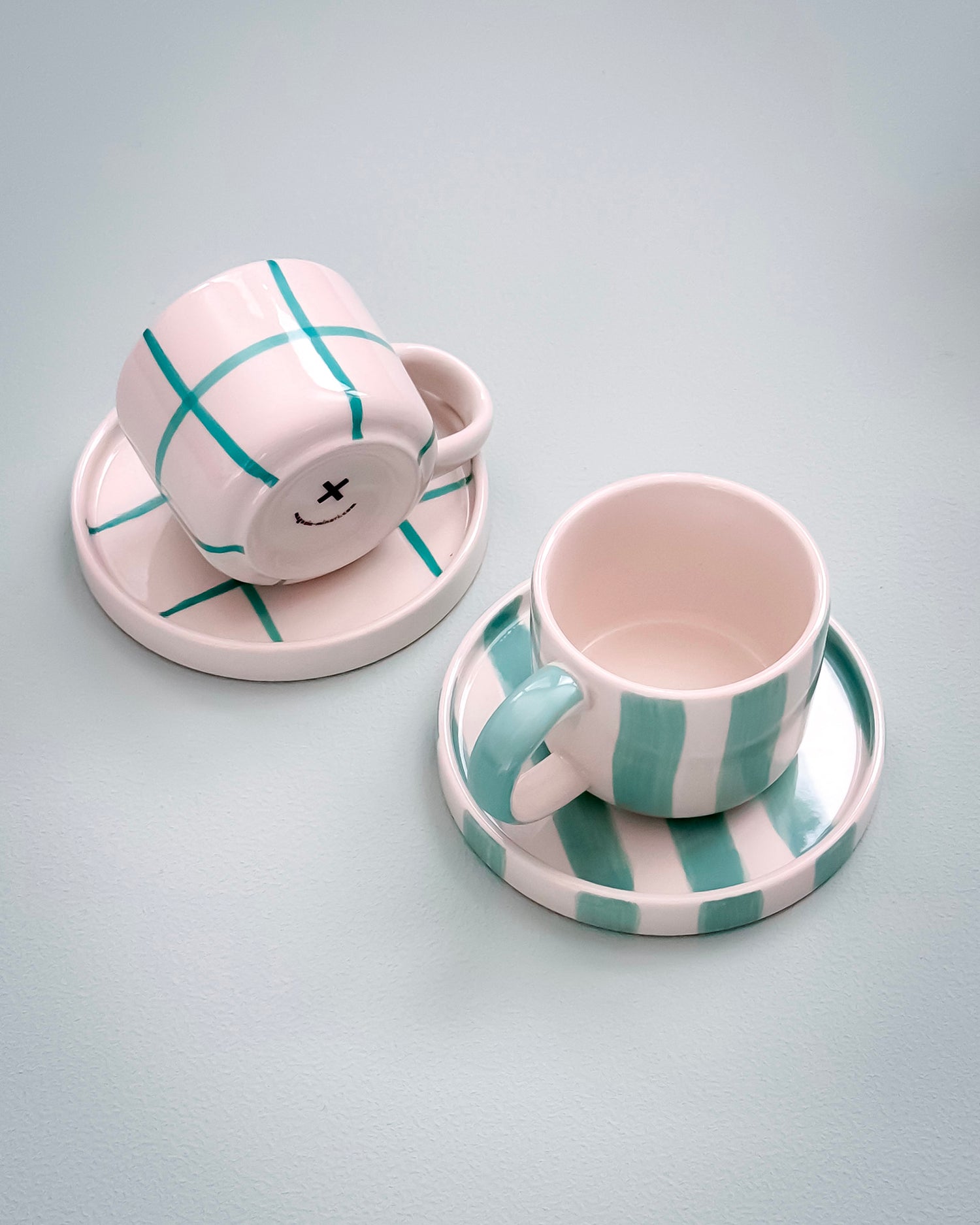 Set 2 tazzine da caffè in ceramica dipinta a mano Magazin Minori