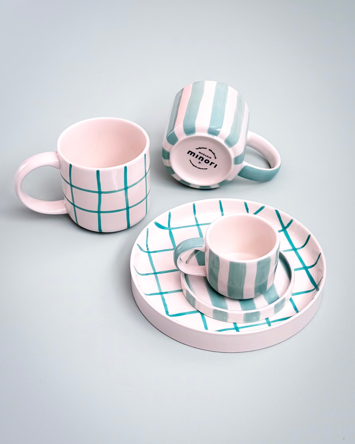 Set 2 tazzine da caffè in ceramica dipinta a mano Magazin Minori