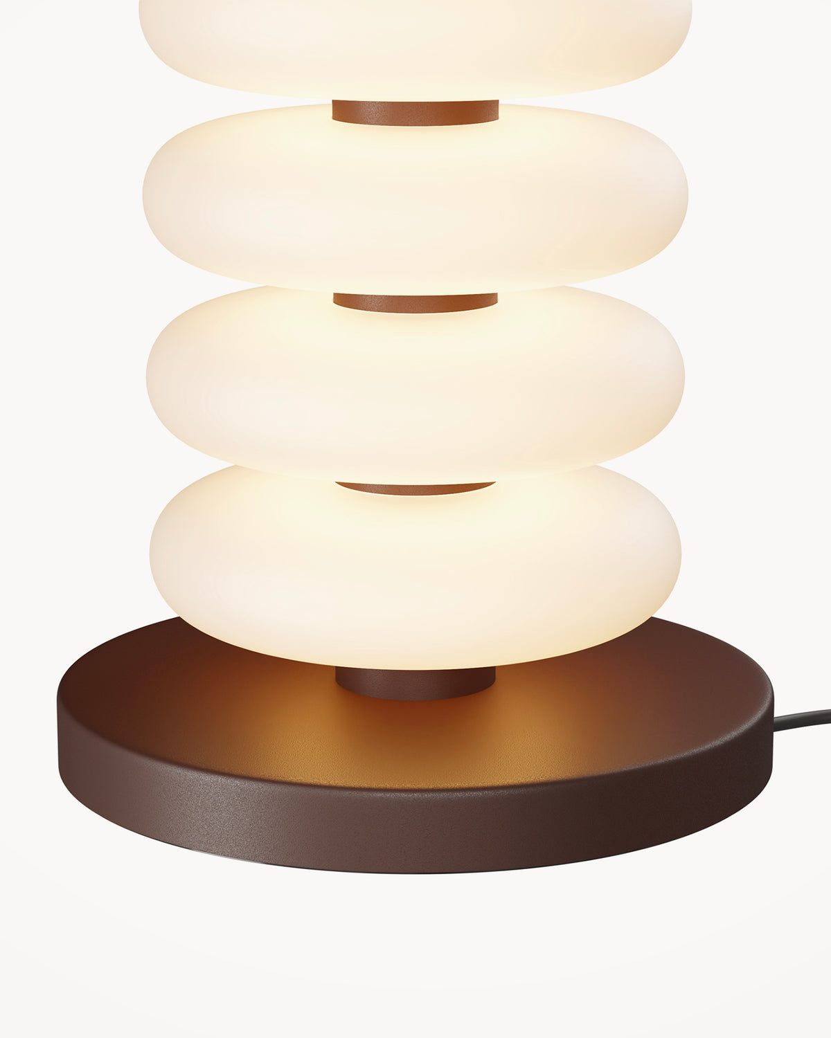 Lampada da terra in vetro opale Nuvem
