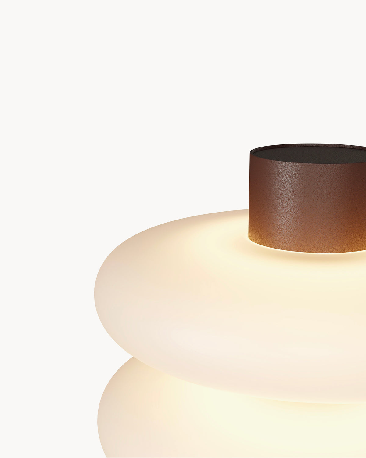 Lampada da terra in vetro opale Nuvem