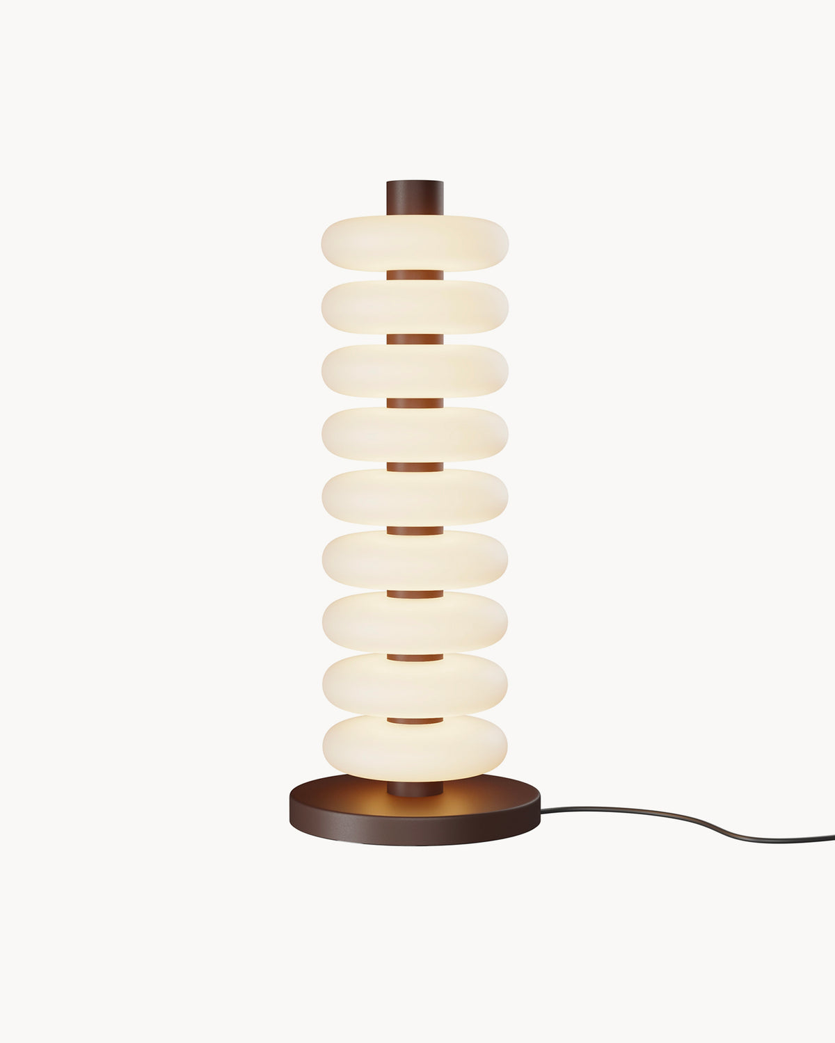 Lampada da terra in vetro opale Nuvem