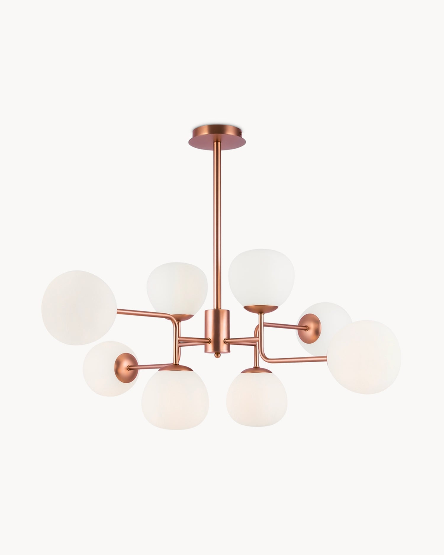 Lampada a sospensione con 8 sfere in vetro Erich