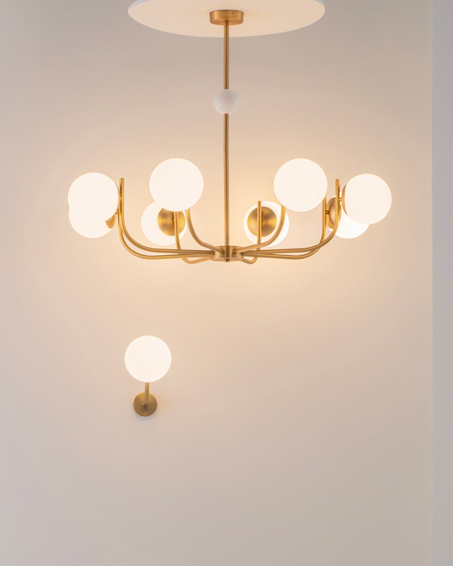Lampada da parete in vetro e metallo Rendez-vous