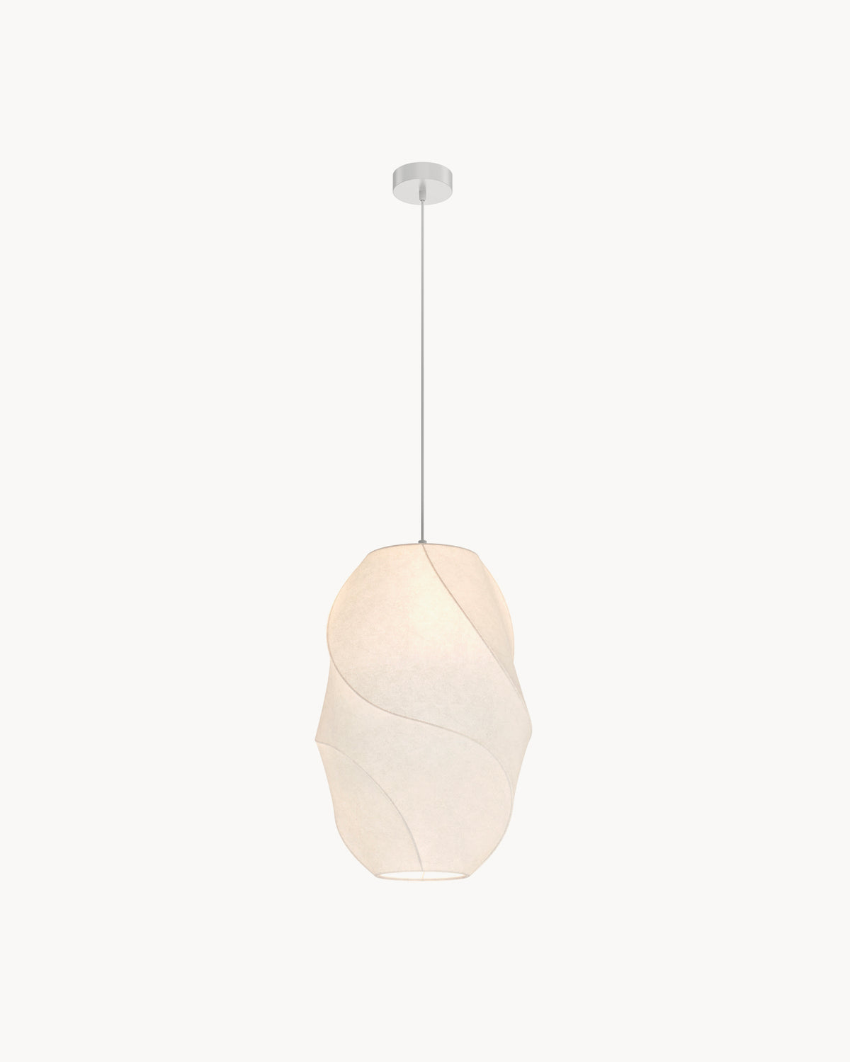 Lampada a sospensione con paralume in tessuto Bloom