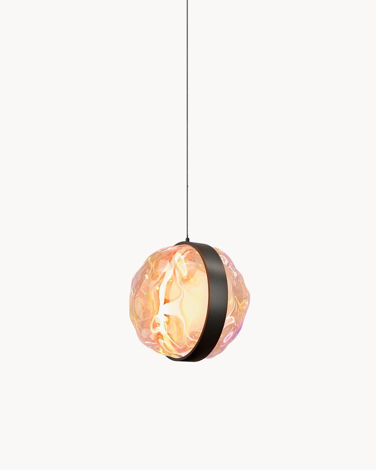 Lampada a sospensione in vetro multicolore Misterio