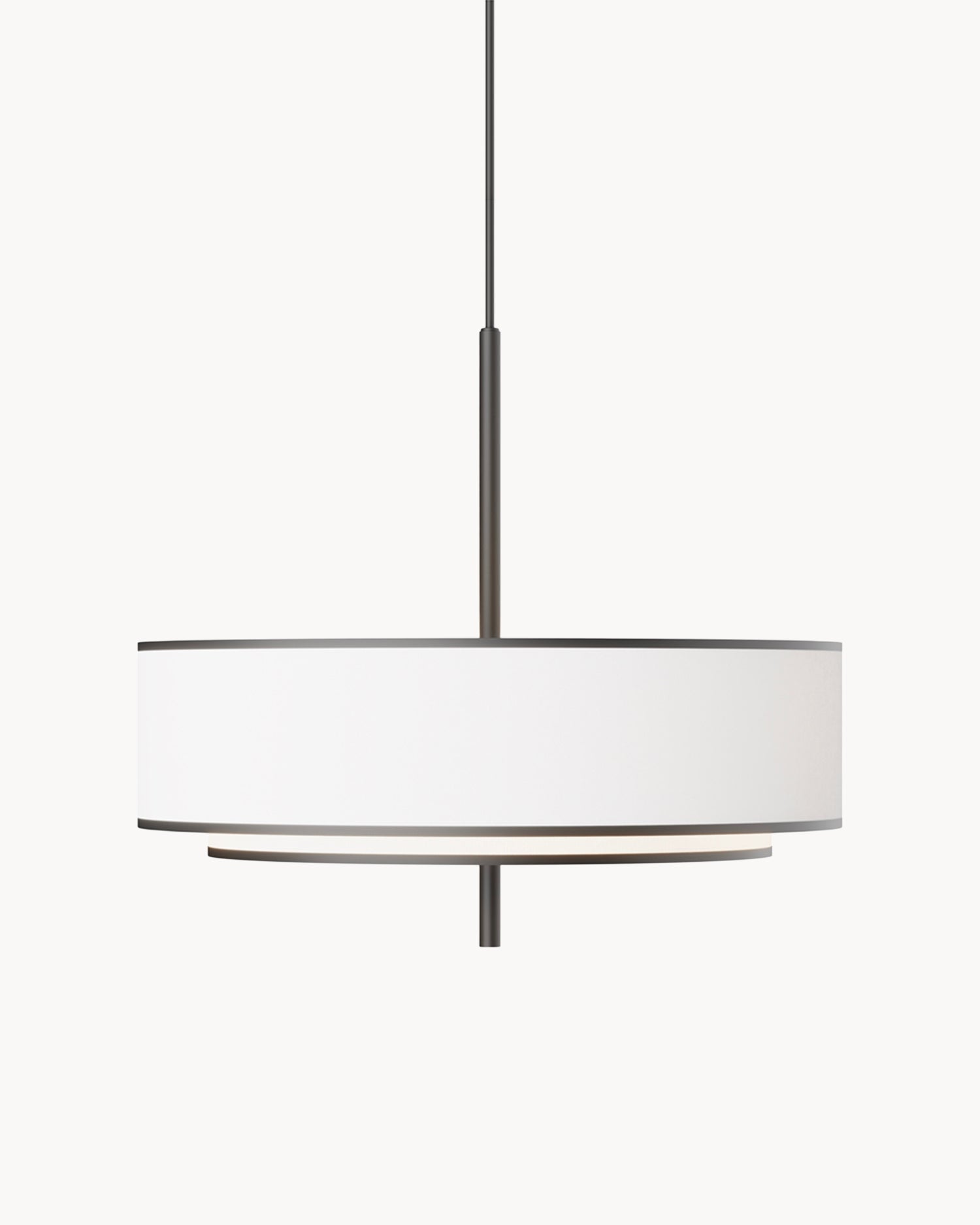 Lampada a sospensione con paralume in tessuto Bergamo