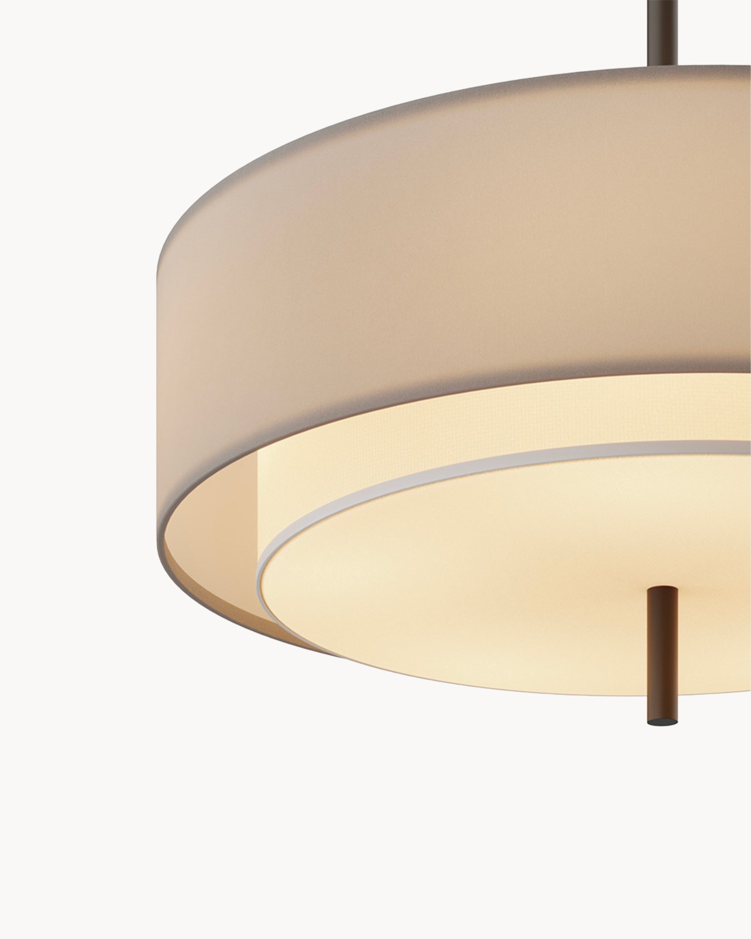 Lampada a sospensione con paralume in tessuto Bergamo