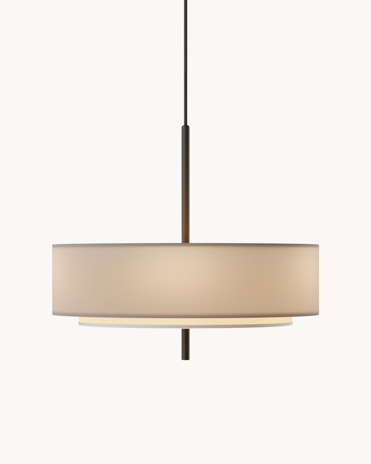 Lampada a sospensione con paralume in tessuto Bergamo