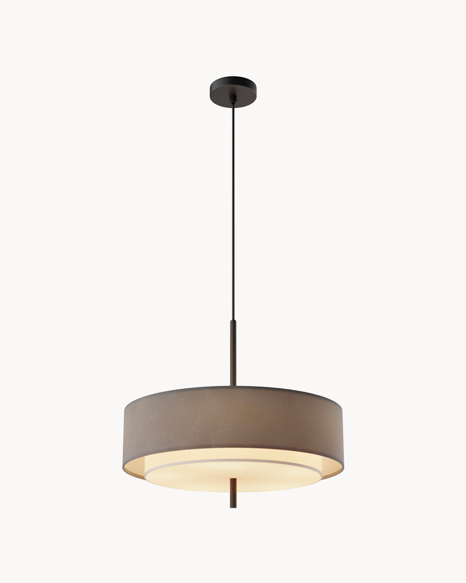 Lampada a sospensione con paralume in tessuto Bergamo