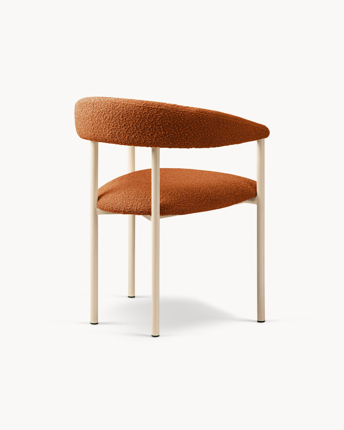 Sedia con braccioli in bouclé Lea