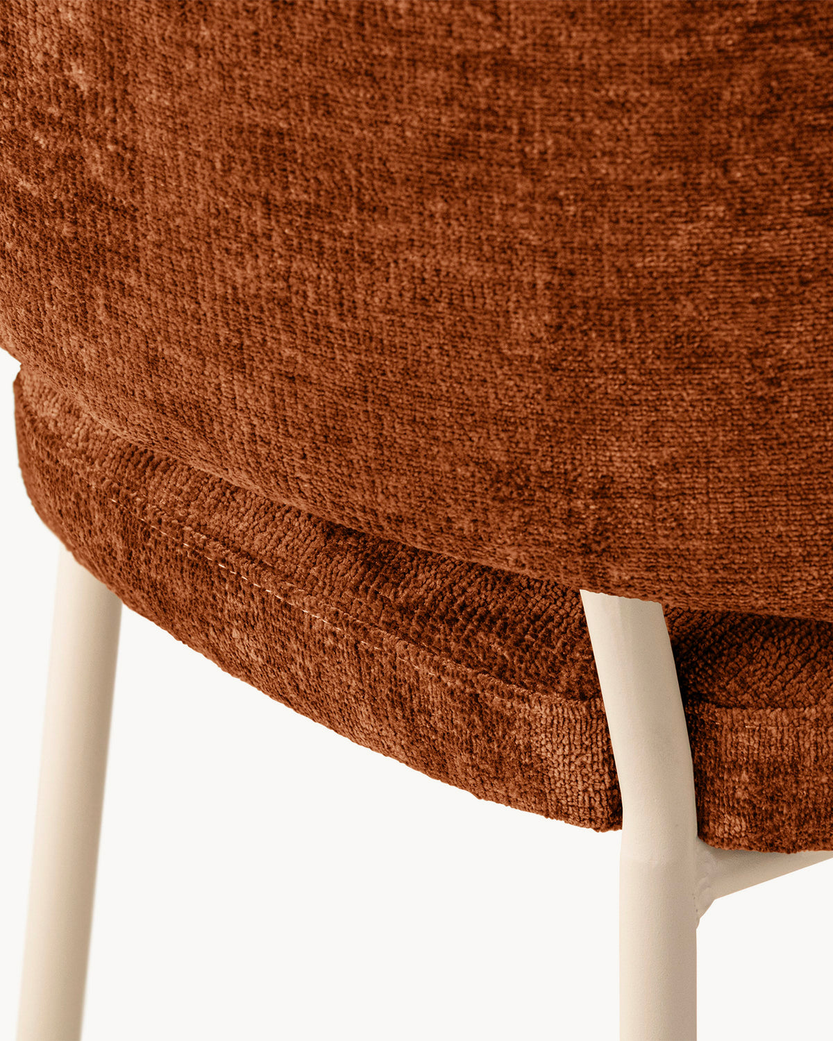 Sedia imbottita in chenille Dora