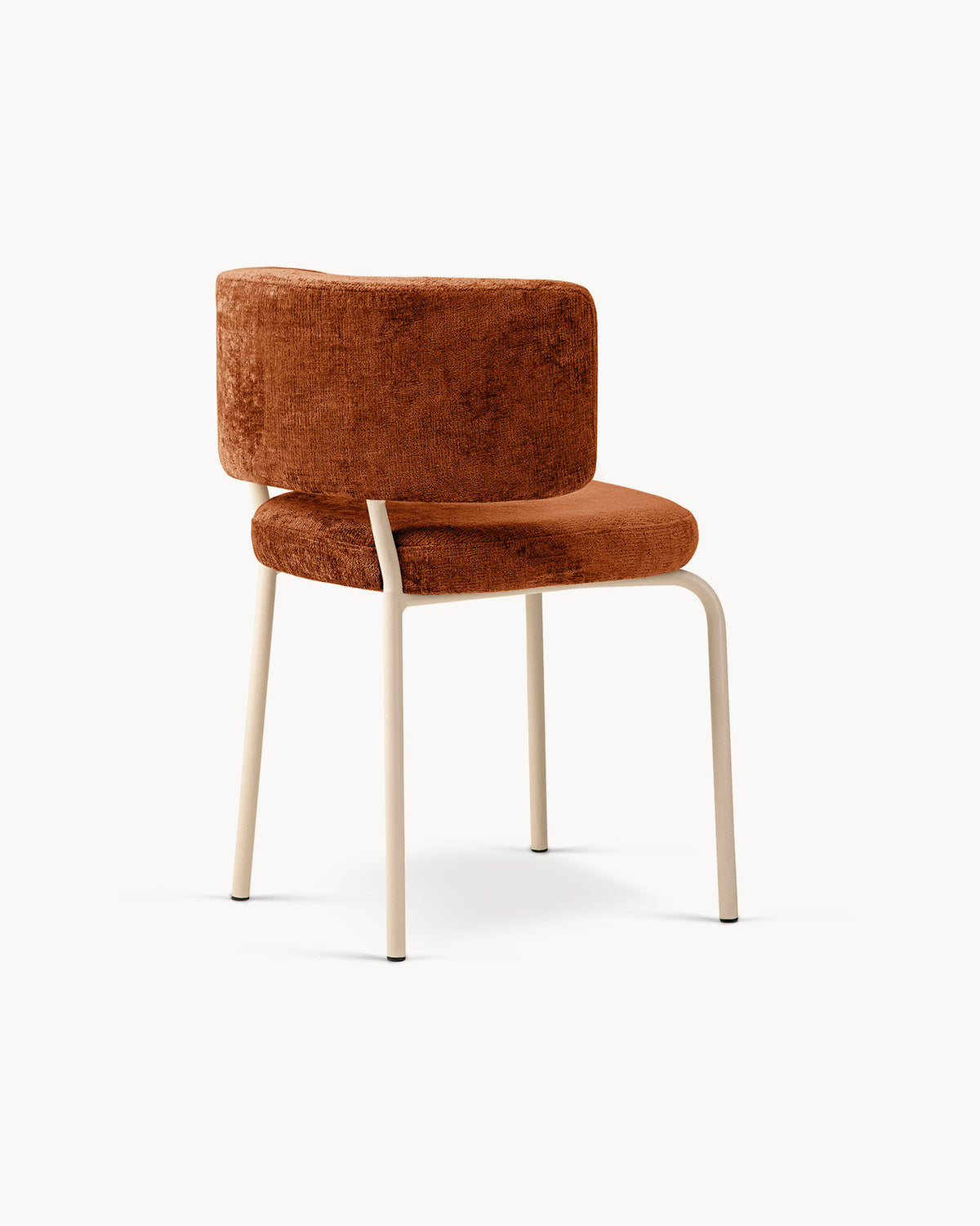 Sedia imbottita in chenille Dora