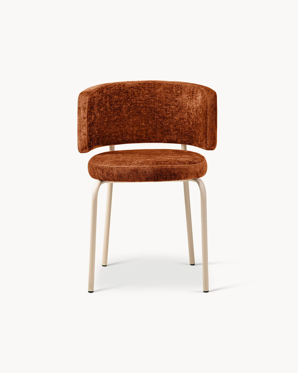 Sedia imbottita in chenille Dora