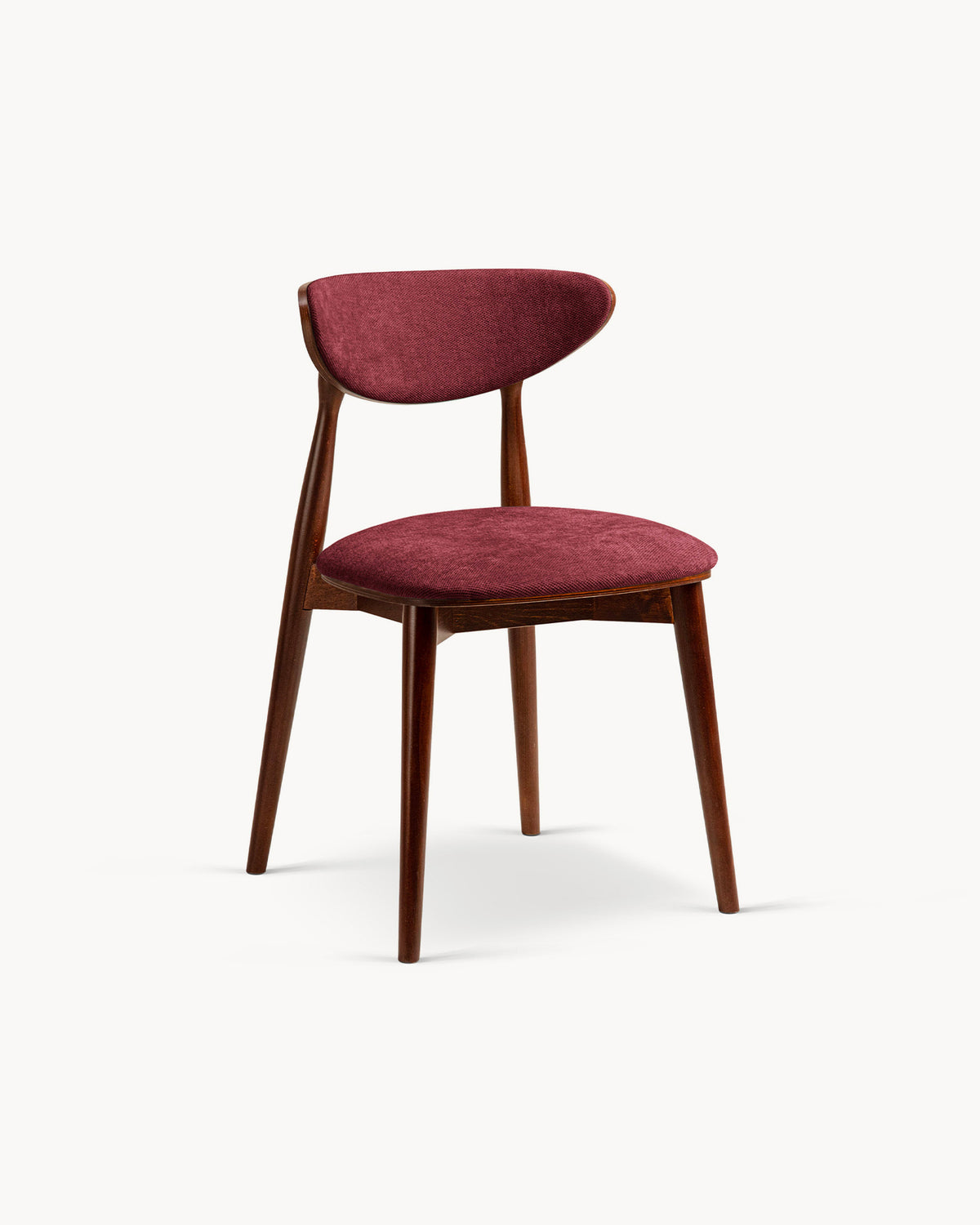 Sedia imbottita in chenille Rina