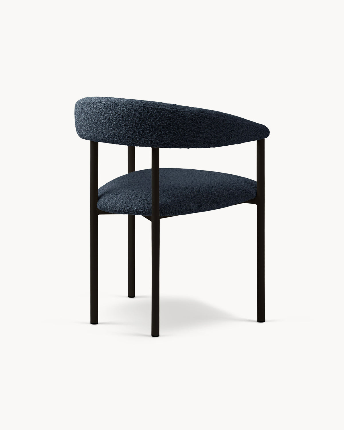 Sedia con braccioli in bouclé Lea