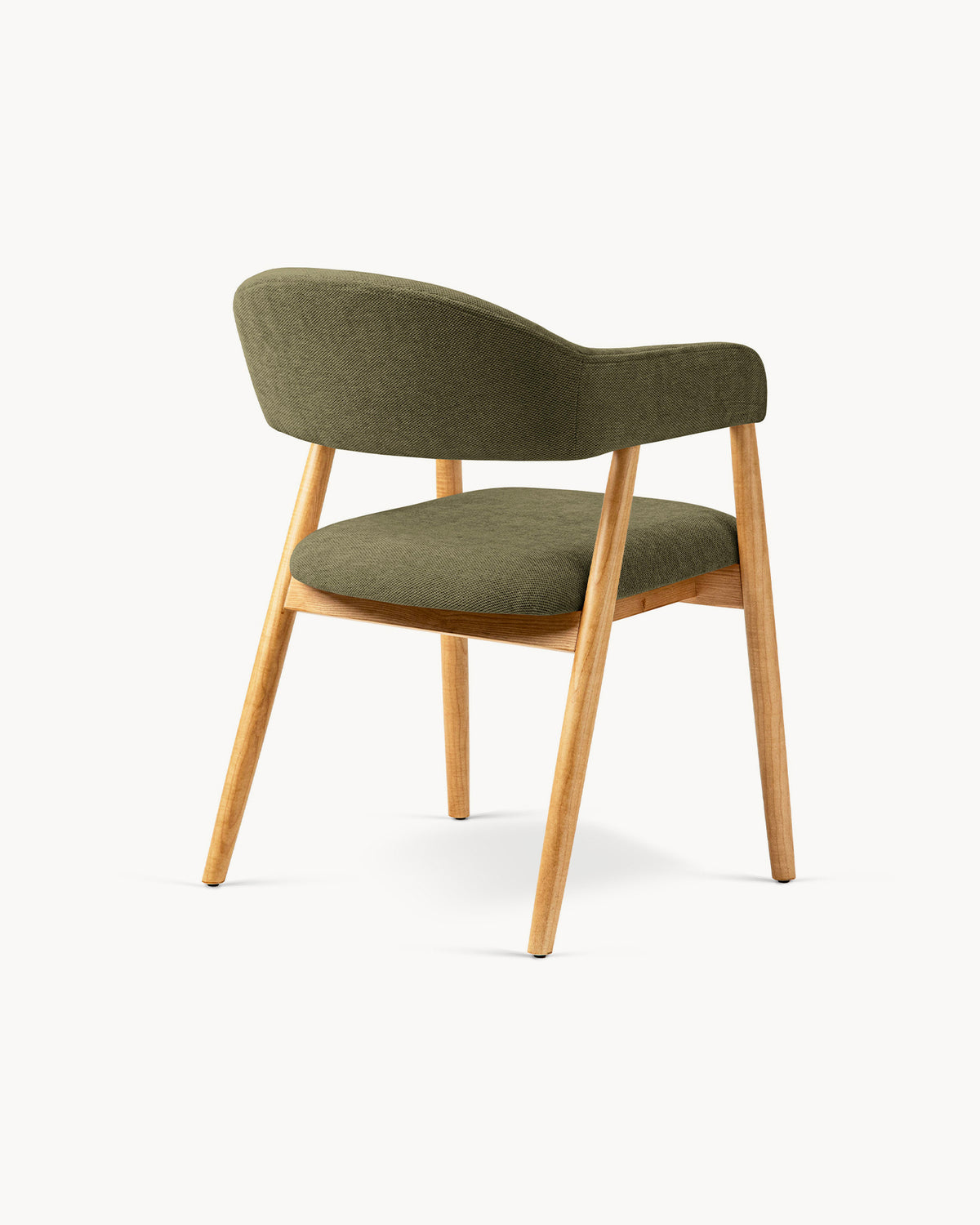 Sedia imbottita con braccioli in chenille Adra