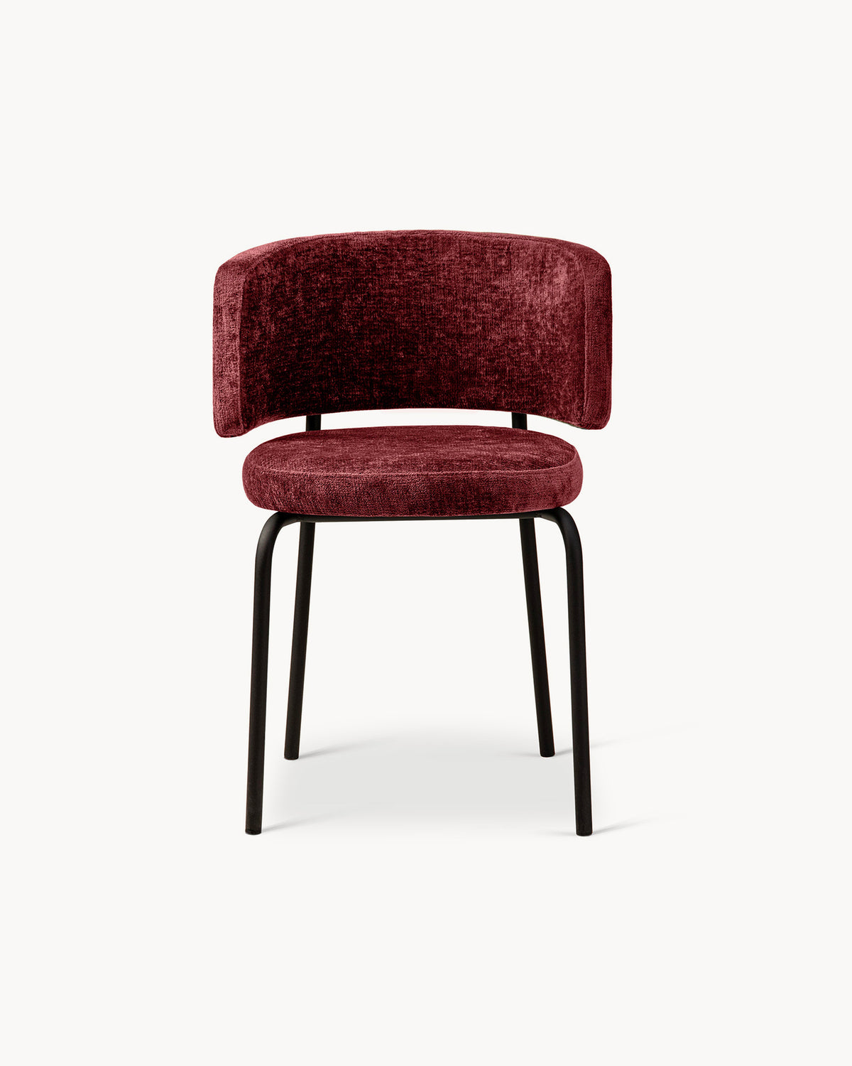 Sedia imbottita in chenille Dora