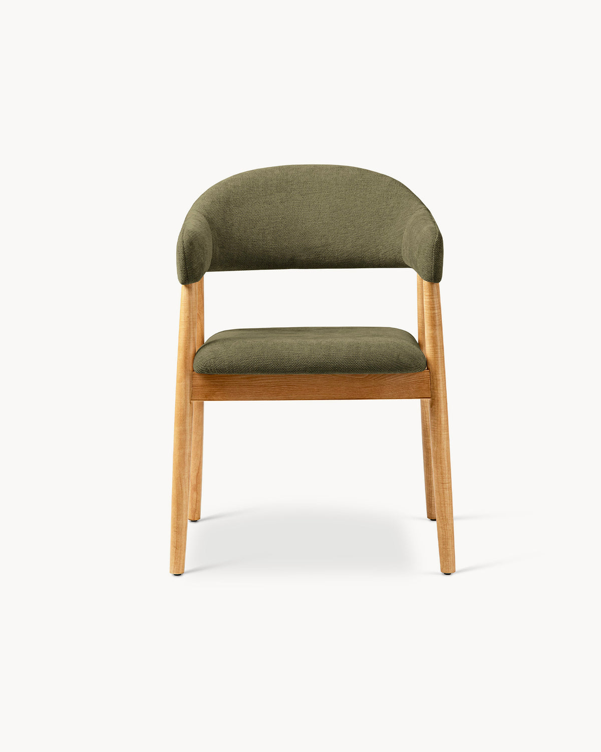 Sedia imbottita con braccioli in chenille Adra