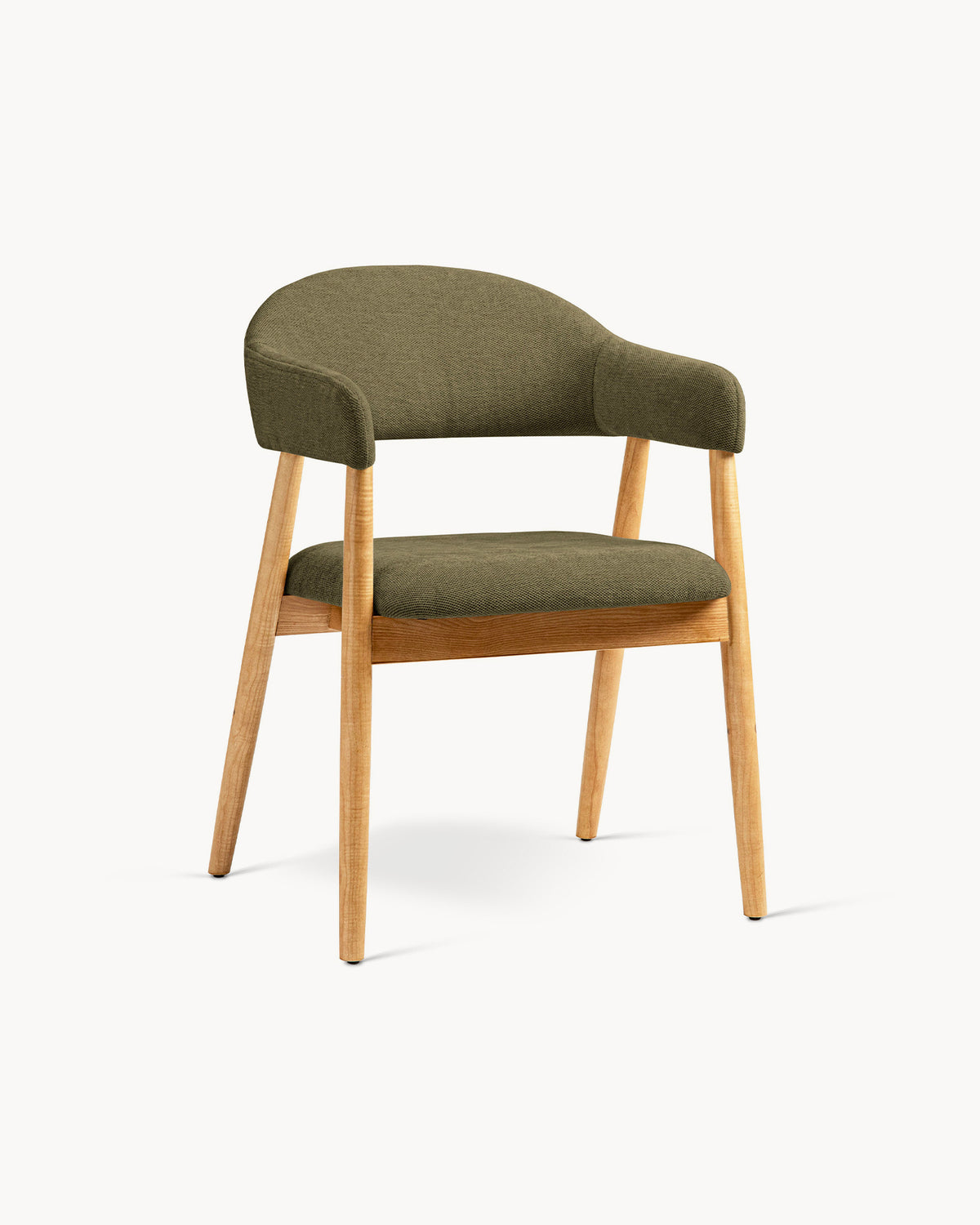 Sedia imbottita con braccioli in chenille Adra