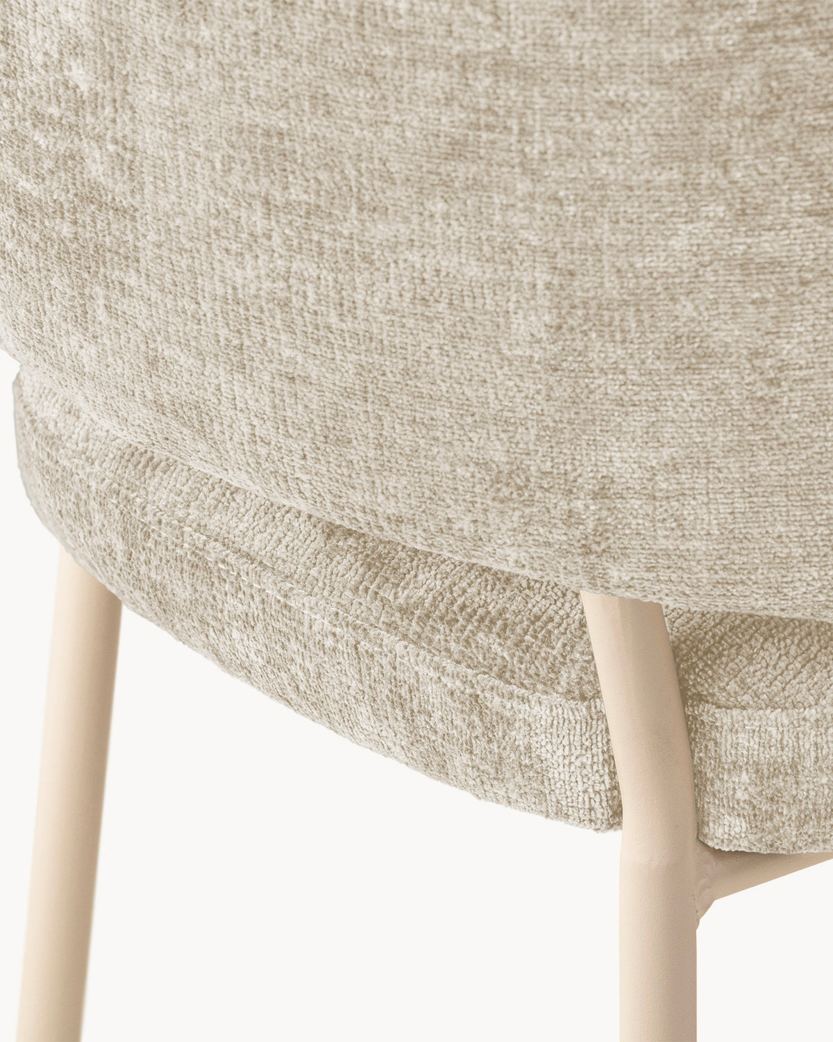 Sedia imbottita in chenille Dora