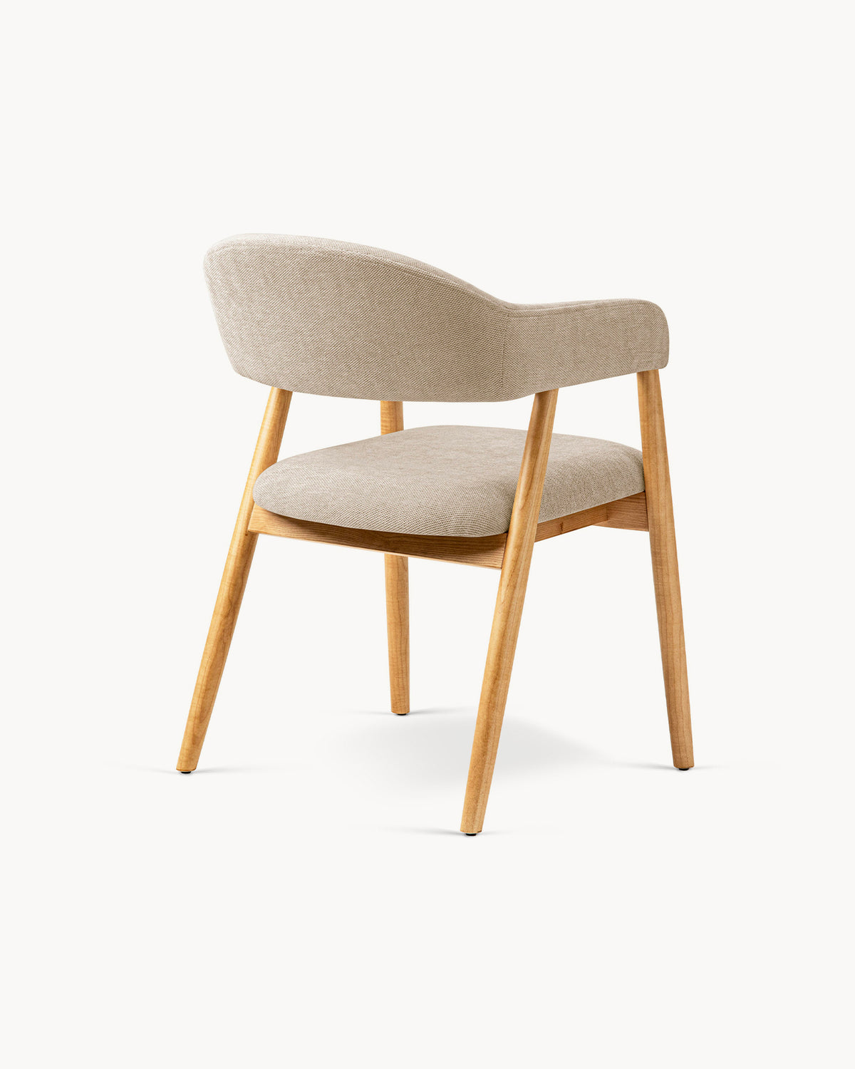 Sedia imbottita con braccioli in chenille Adra