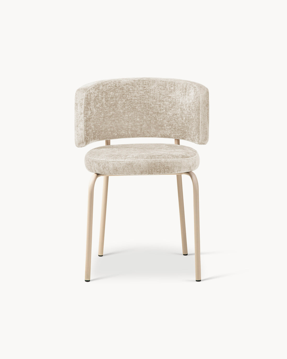 Sedia imbottita in chenille Dora