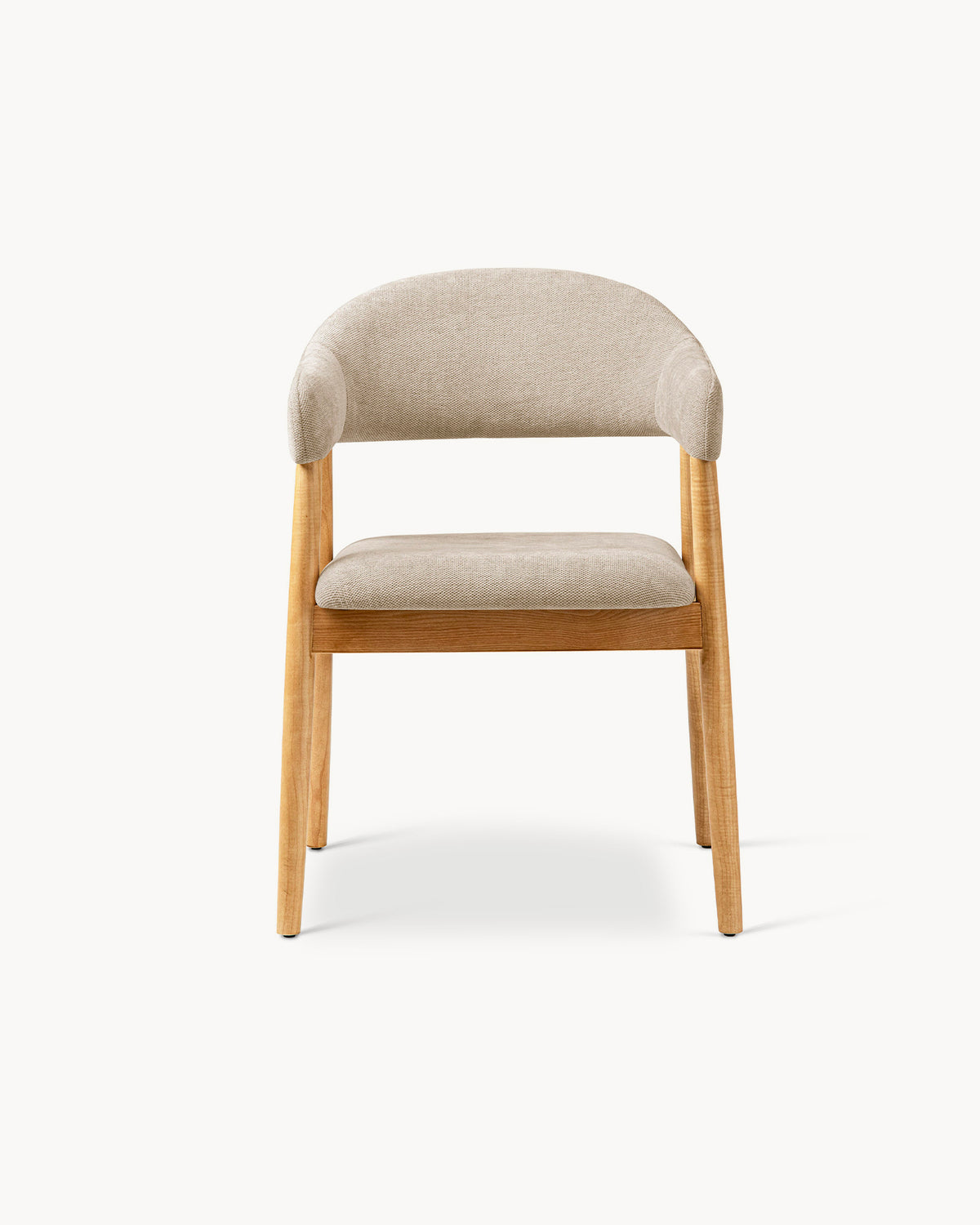 Sedia imbottita con braccioli in chenille Adra