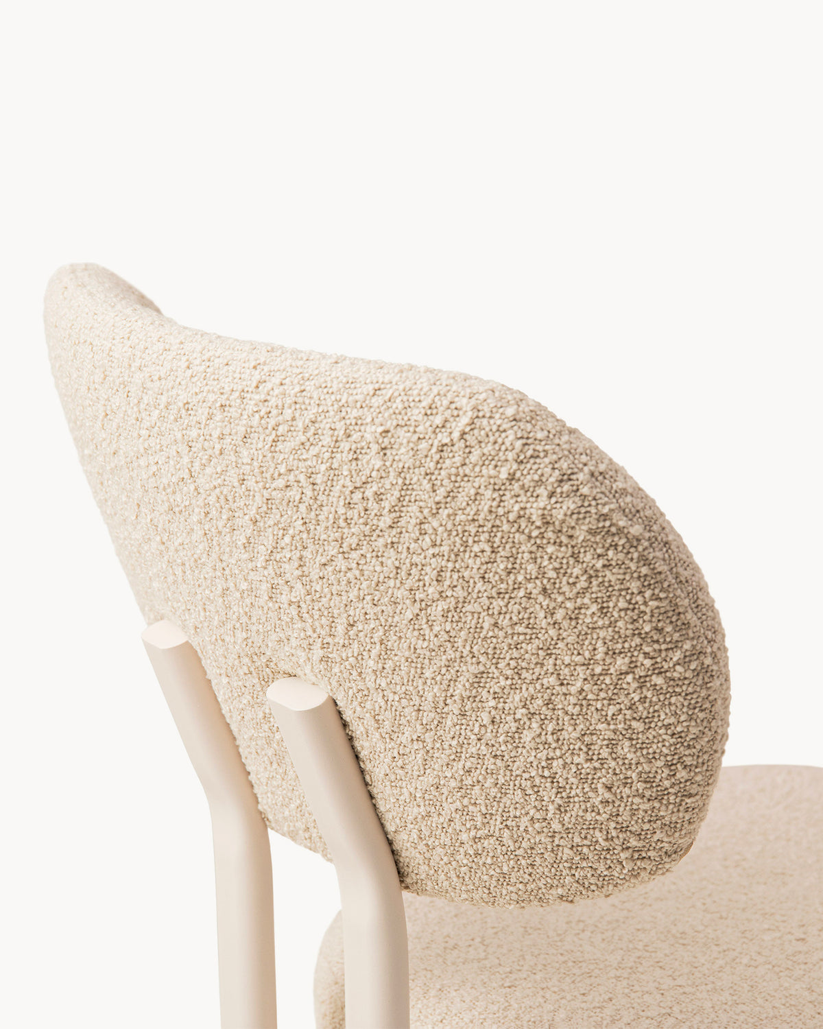 Sedia imbottita in bouclé Sam