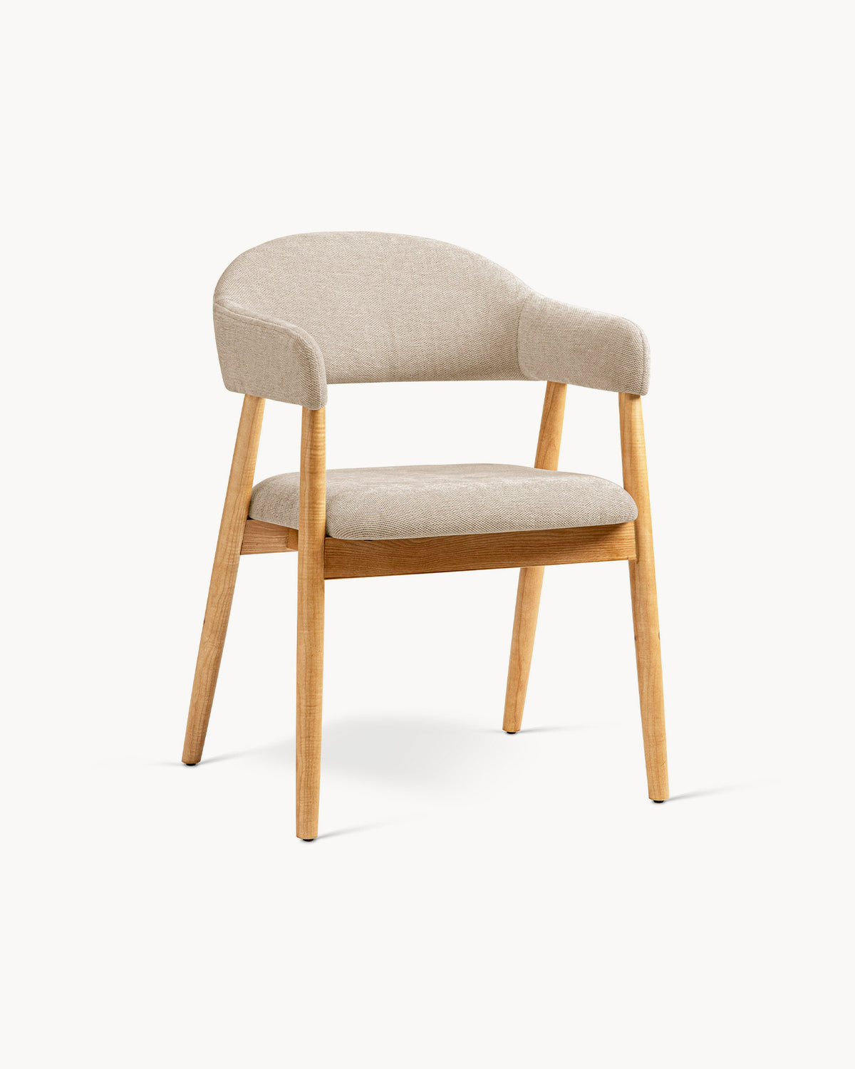 Sedia imbottita con braccioli in chenille Adra